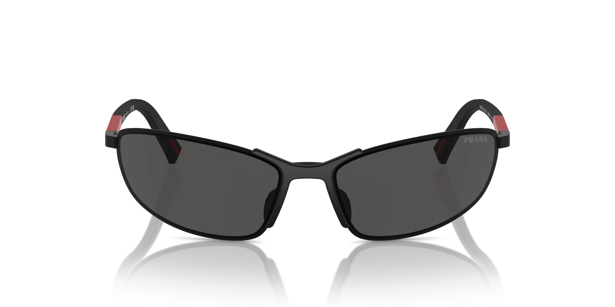 Prada Linea Rossa PS 55ZS 1BO06F Occhiali da sole Metallo Nero Grigio Geometrica Normale - immagine 3