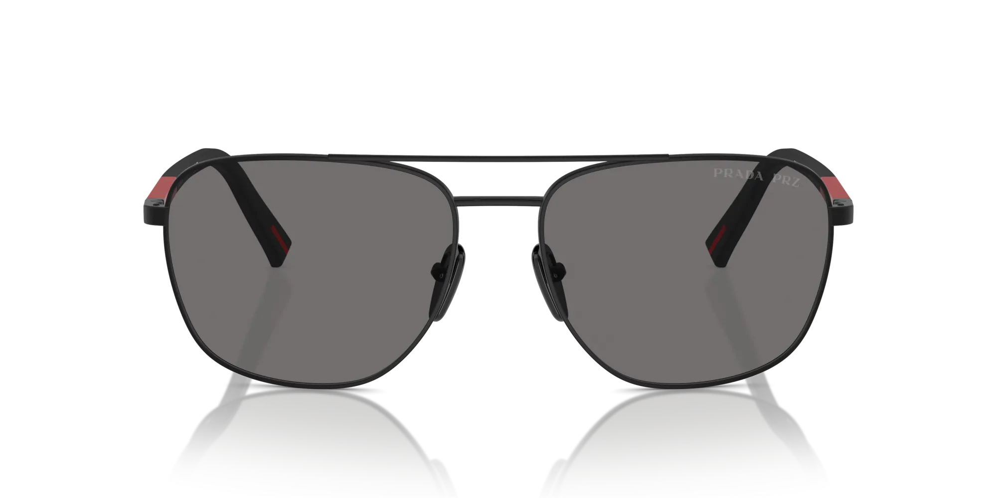 Prada Linea Rossa PS 54ZS 1BO02G Occhiali da sole Acciaio Nero Grigio Rotonda Polarizzata - immagine 3