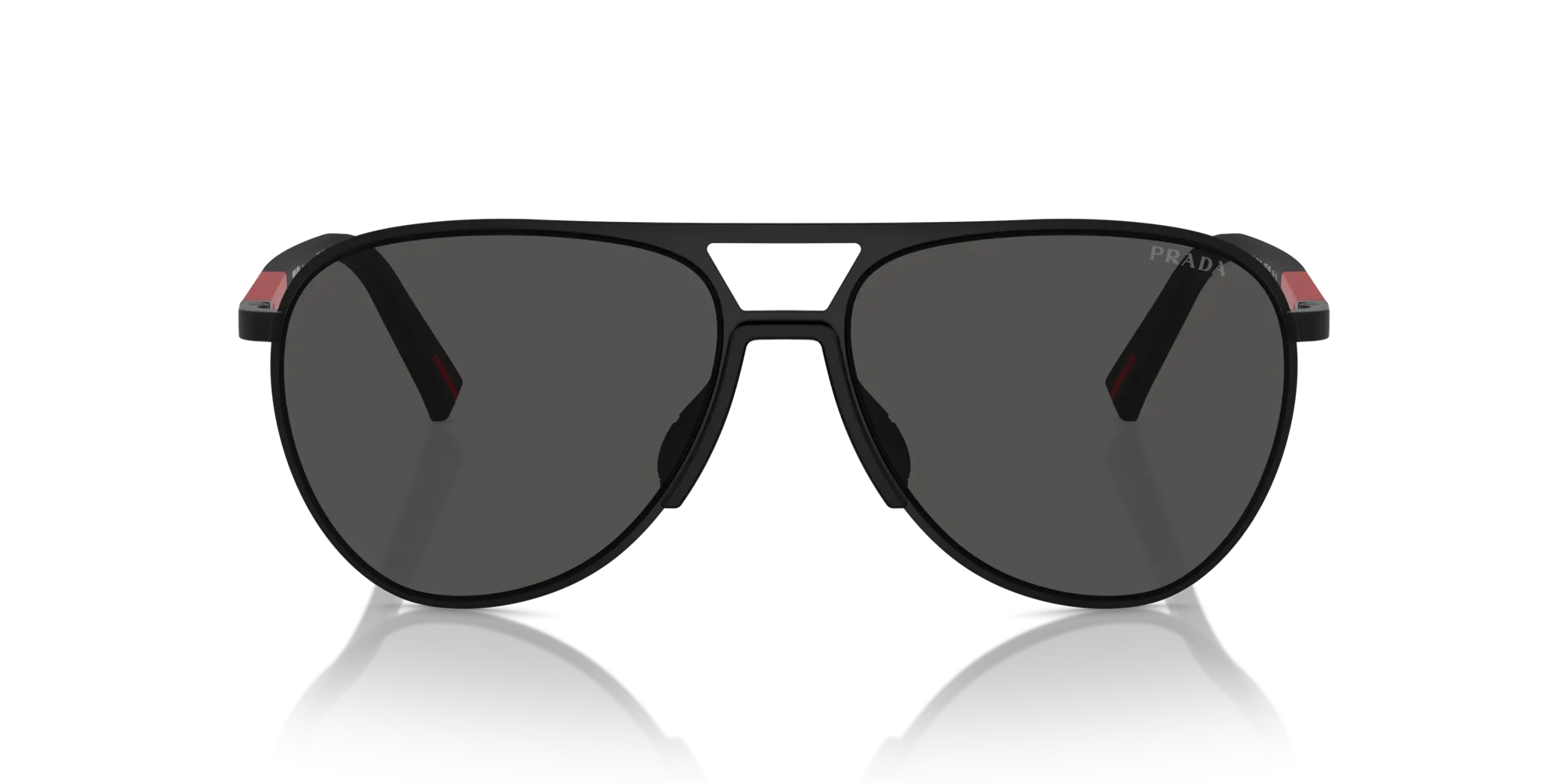 Prada Linea Rossa PS 53ZS 1BO06F Occhiali da sole Metallo Nero Grigio Pilot Normale - immagine 3