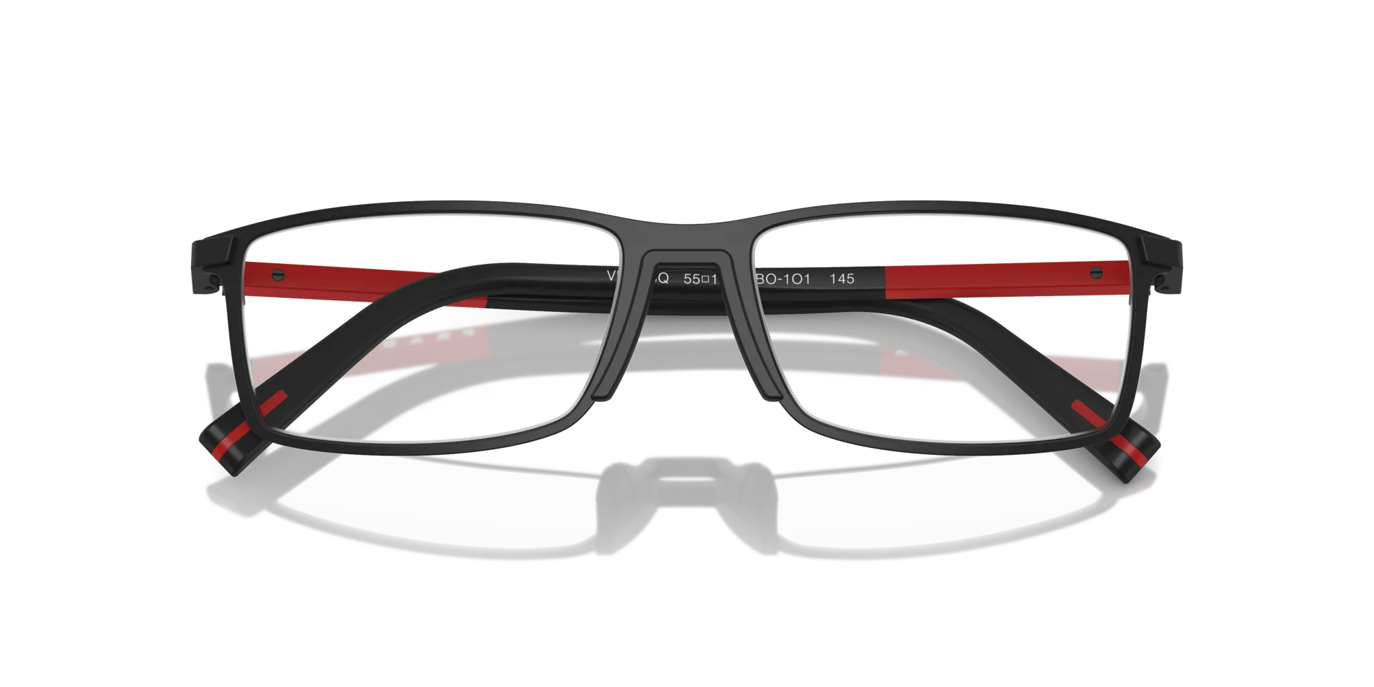 Prada Linea Rossa PS 53QV 1BO1O1 Montature da vista Metallo Nero Trasparente Squadrata Normale - immagine 2