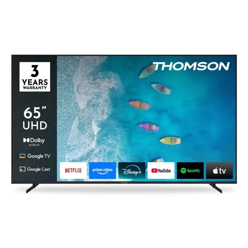 TV Thomson LED 65UG4S15 65" 4K UltraHD 60Hz Smart TV Google TV HDR10 Dolby Audio - immagine 1