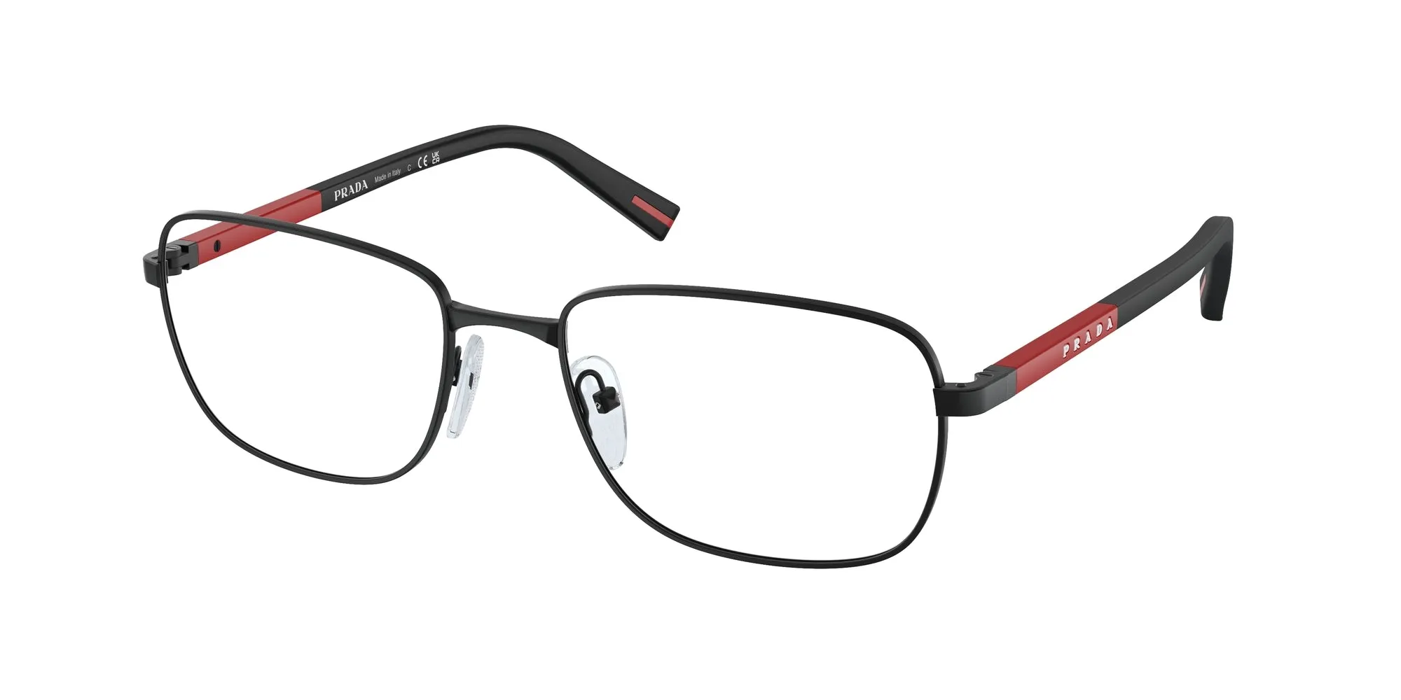 Prada Linea Rossa PS 52QV 1BO1O1 Montature da vista Metallo Nero Pillow Normale - immagine 1