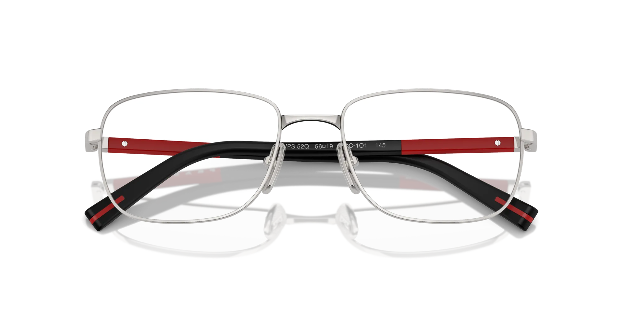 Prada Linea Rossa PS 52QV 1BC1O1 Montature da vista Metallo Argento Pillow Normale - immagine 2