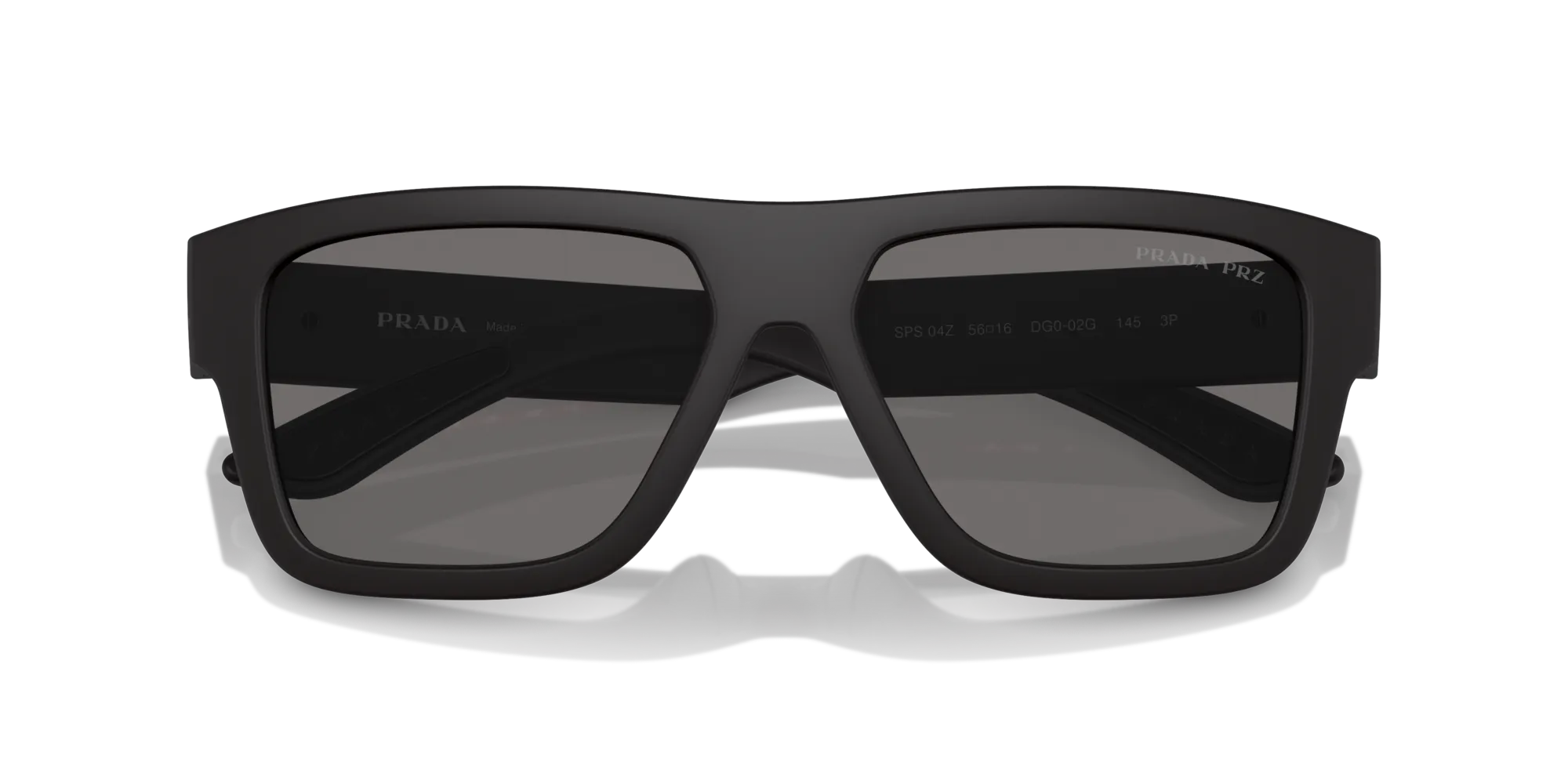 Prada Linea Rossa PS 04ZS DG002G Occhiali da sole Iniettato Nero Grigio Squadrata Polarizzata - immagine 2