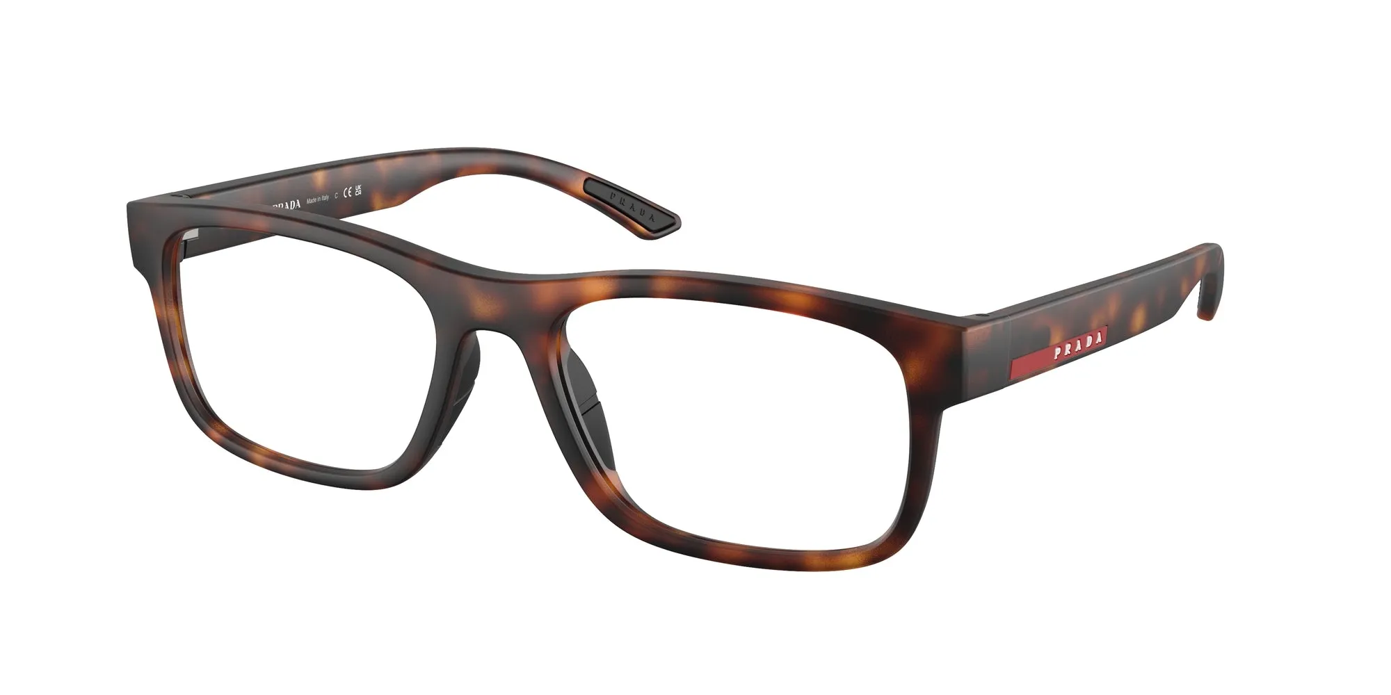 Prada Linea Rossa PS 04QV 17X1O1 Montature da vista Iniettato Tartaruga Squadrata Normale - immagine 1