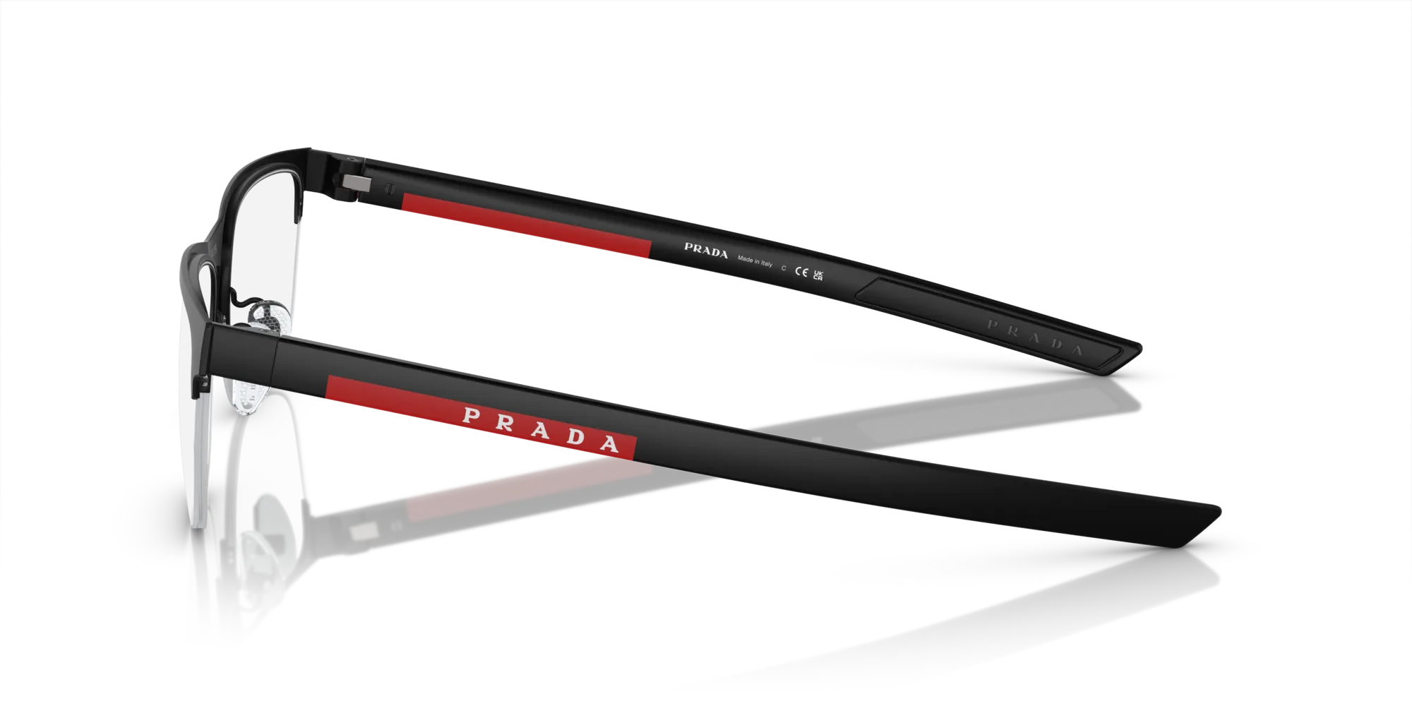 Prada Linea Rossa PS 51QV 1BO1O1 Montature da vista Metallo Nero Geometrica Normale - immagine 4