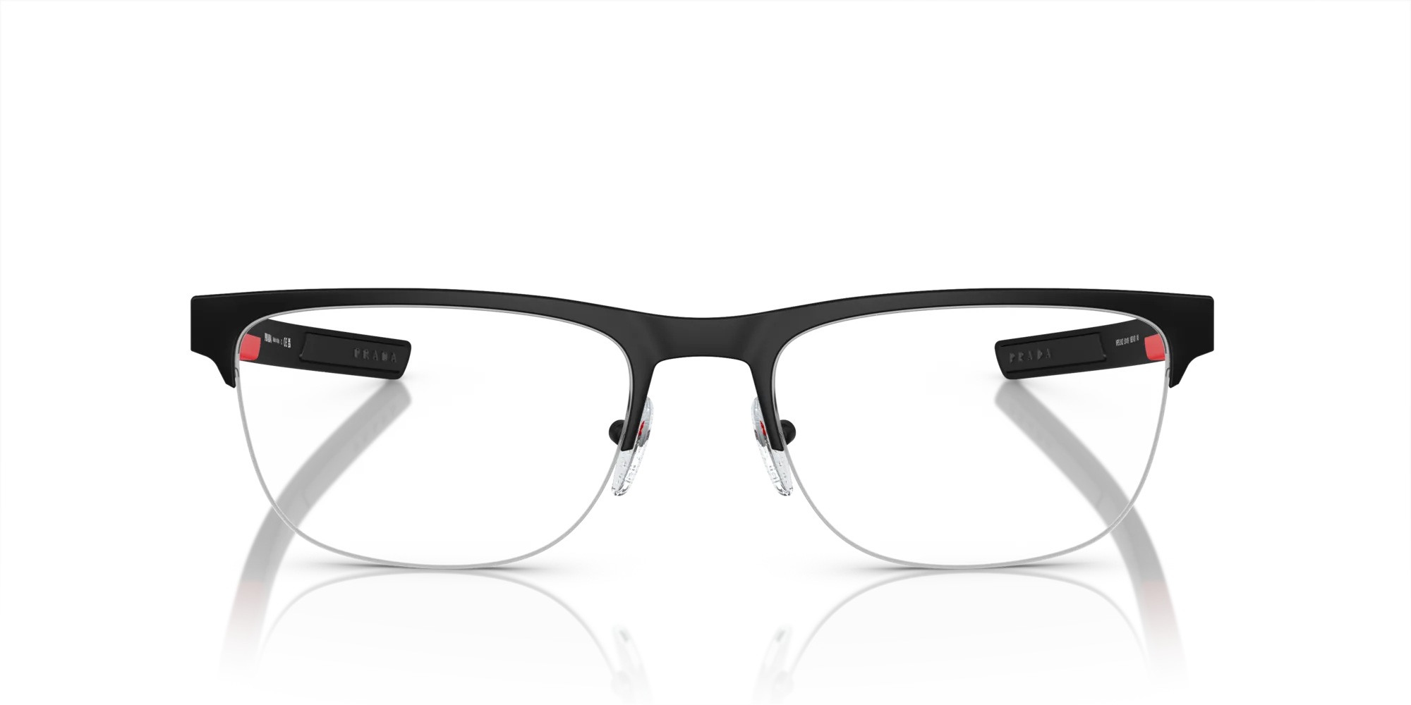 Prada Linea Rossa PS 51QV 1BO1O1 Montature da vista Metallo Nero Geometrica Normale - immagine 3