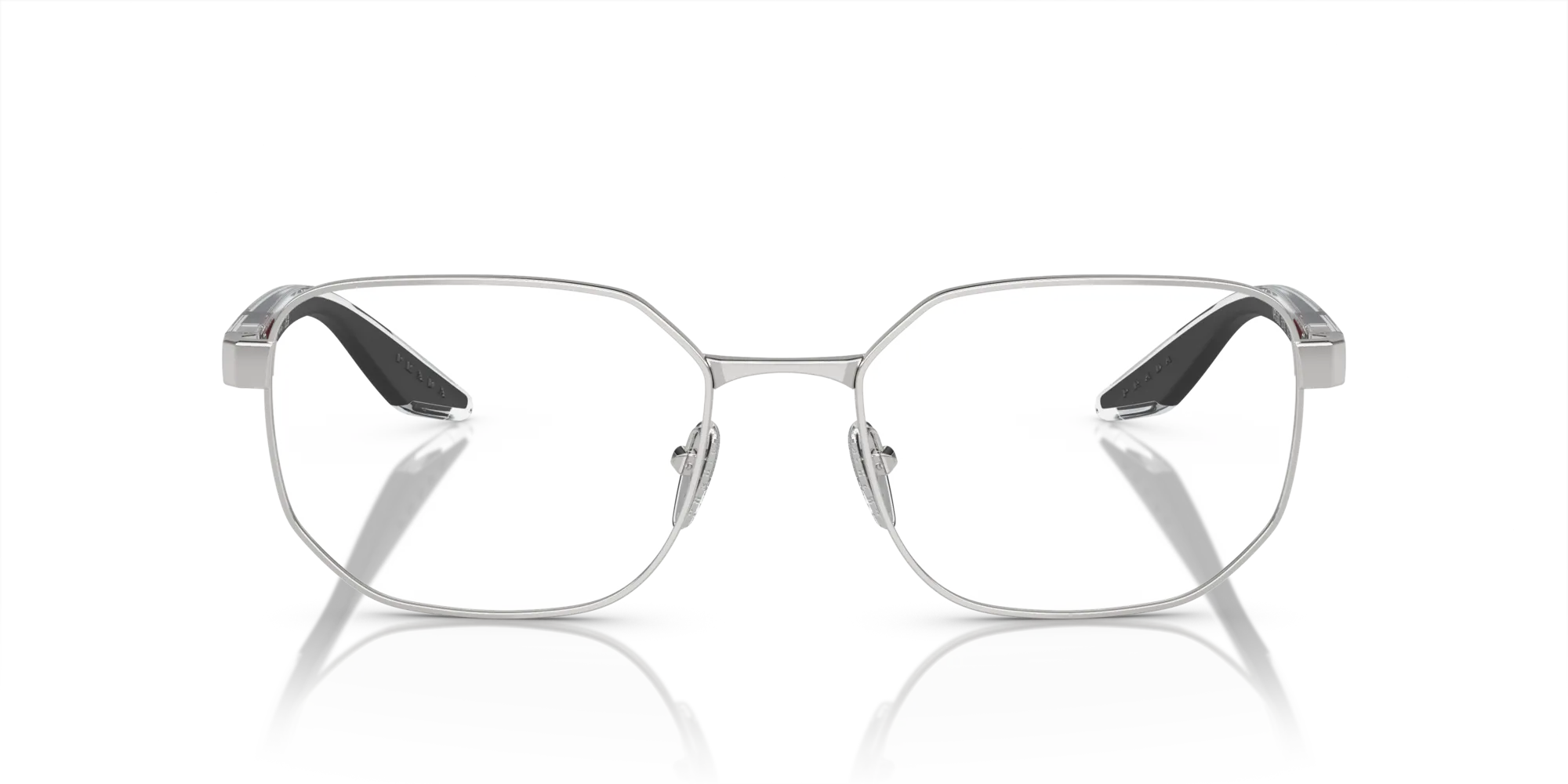 Prada Linea Rossa PS 50QV 1BC1O1 Montature da vista Metallo Argento Geometrica Normale - immagine 3