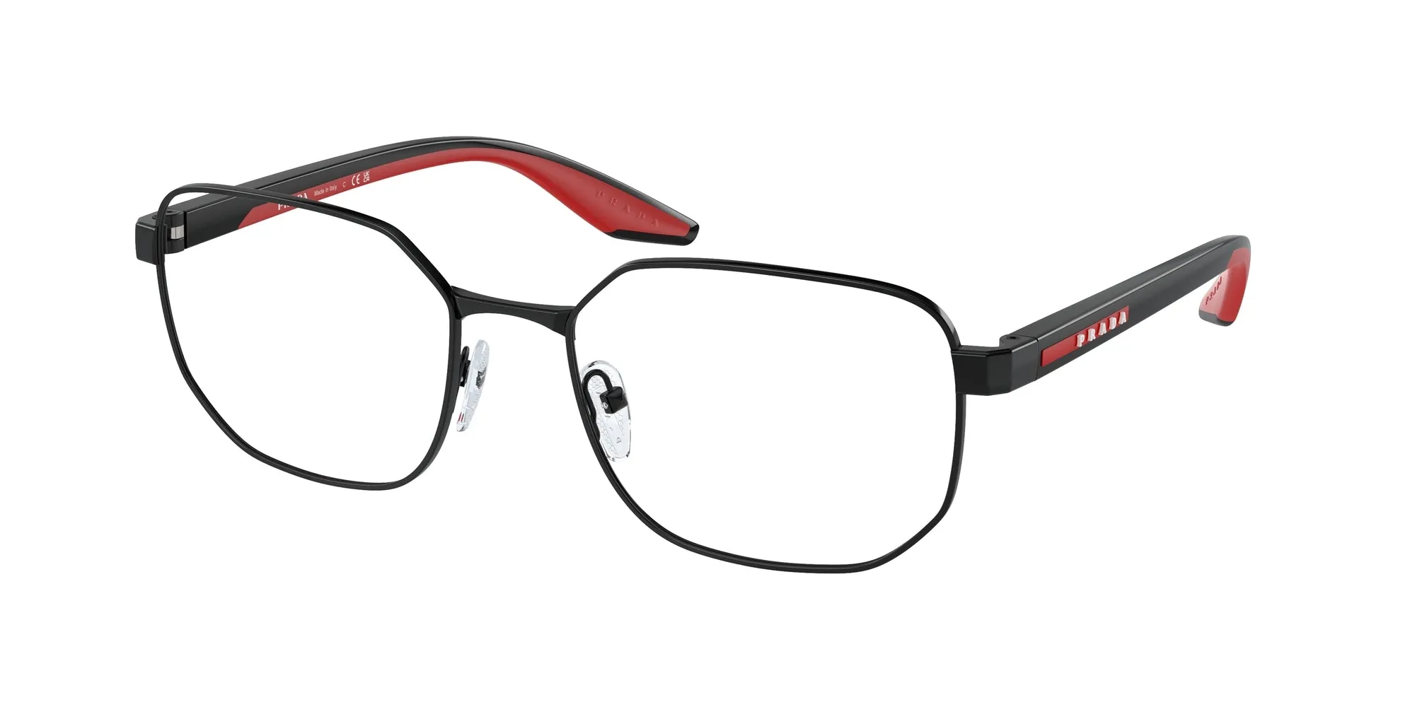 Prada Linea Rossa PS 50QV 1AB1O1 Montature da vista Metallo Nero Geometrica Normale - immagine 1