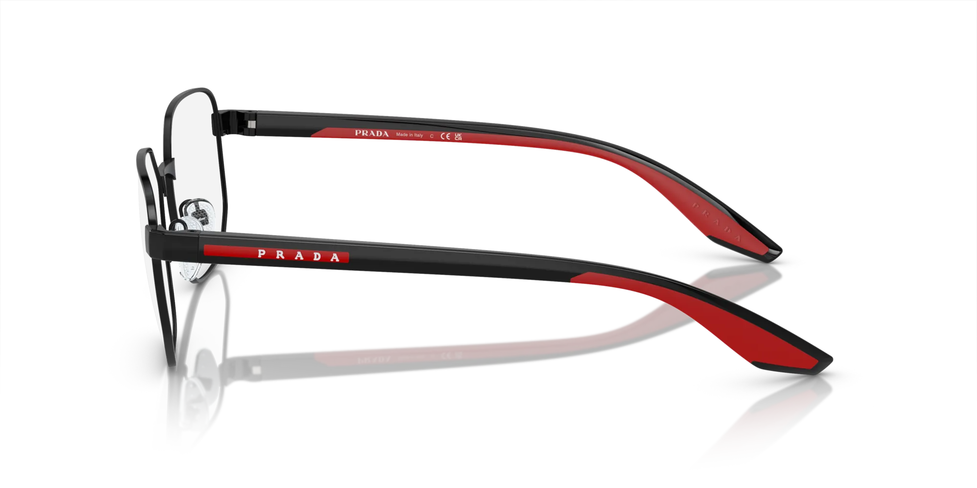 Prada Linea Rossa PS 50QV 1AB1O1 Montature da vista Metallo Nero Geometrica Normale - immagine 4