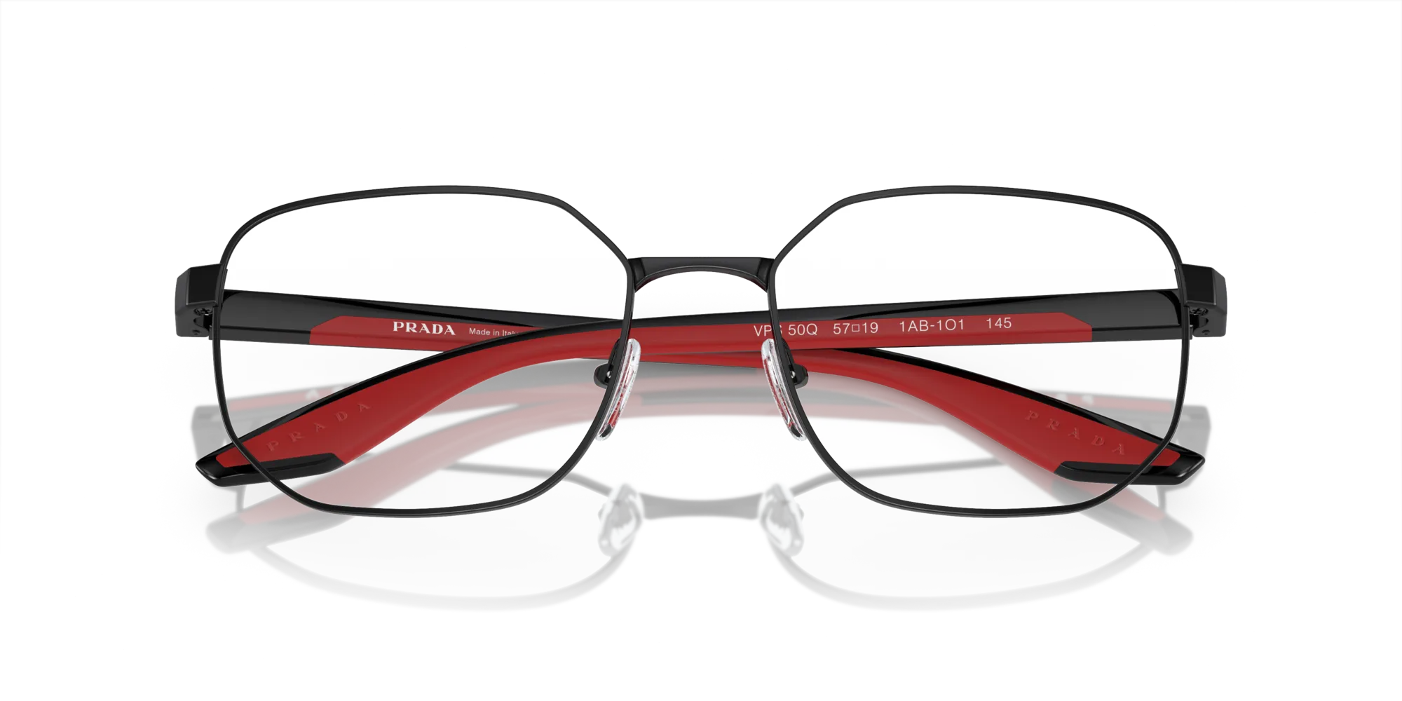 Prada Linea Rossa PS 50QV 1AB1O1 Montature da vista Metallo Nero Geometrica Normale - immagine 2
