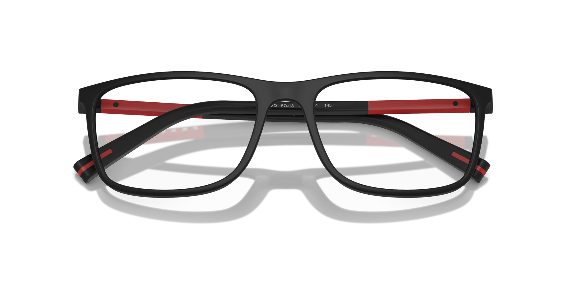 Prada Linea Rossa PS 03QV DG01O1 Montature da vista Iniettato Nero Squadrata Normale - immagine 2