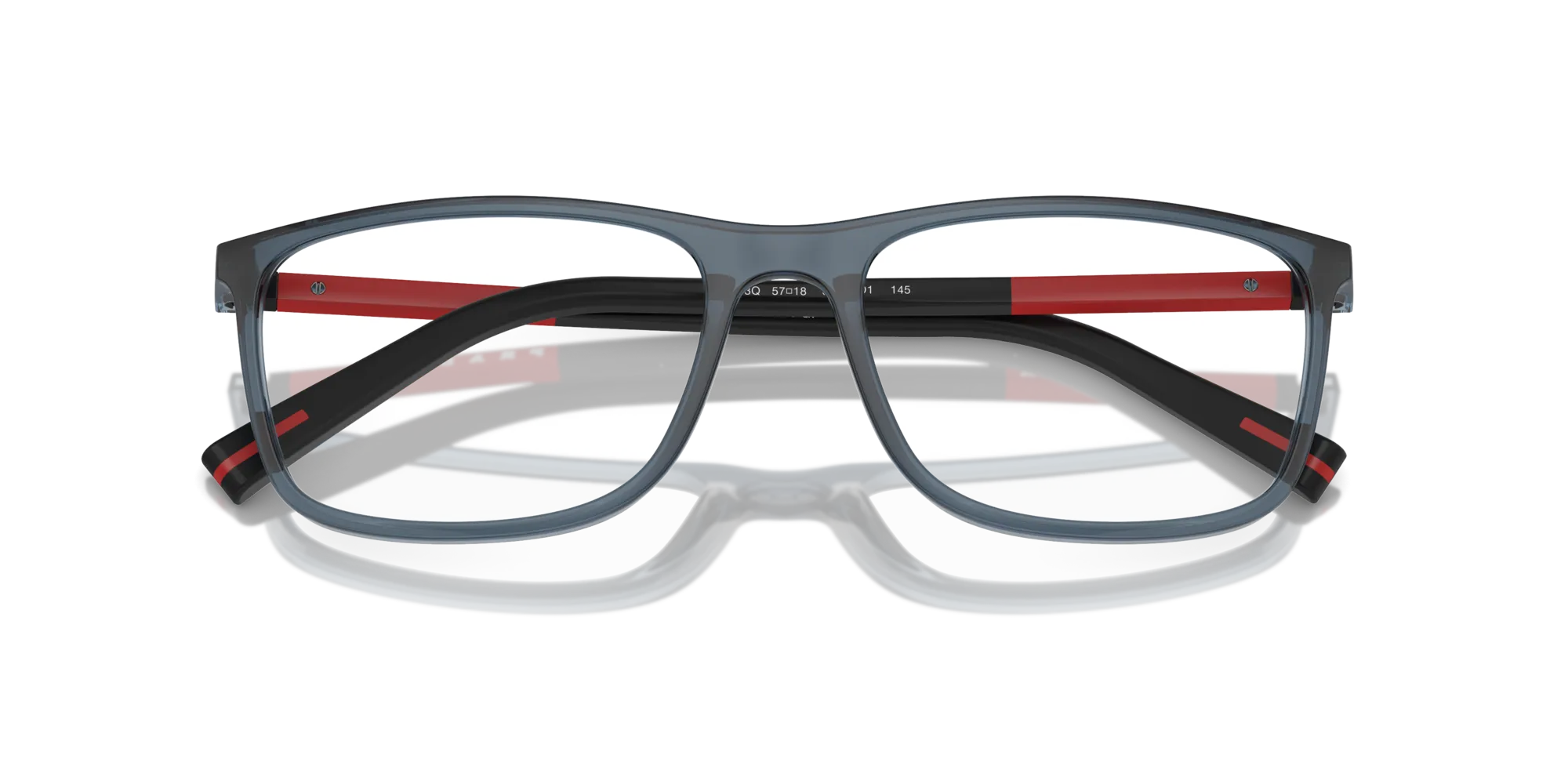 Prada Linea Rossa PS 03QV CZH1O1 Montature da vista Iniettato Blu Squadrata Normale - immagine 2