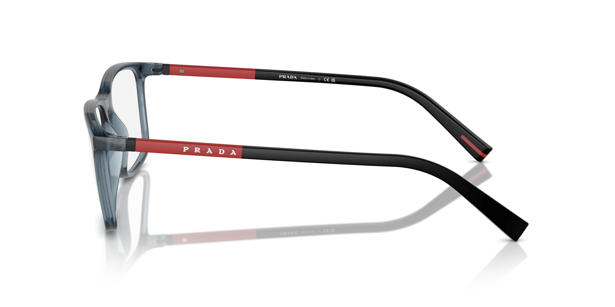 Prada Linea Rossa PS 03QV CZH1O1 Montature da vista Iniettato Blu Squadrata Normale - immagine 4