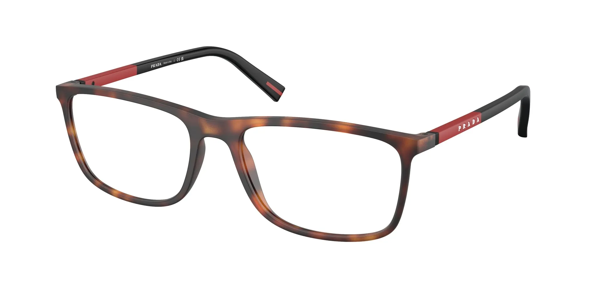 Prada Linea Rossa PS 03QV 17X1O1 Montature da vista Iniettato Tartaruga Squadrata Normale - immagine 1