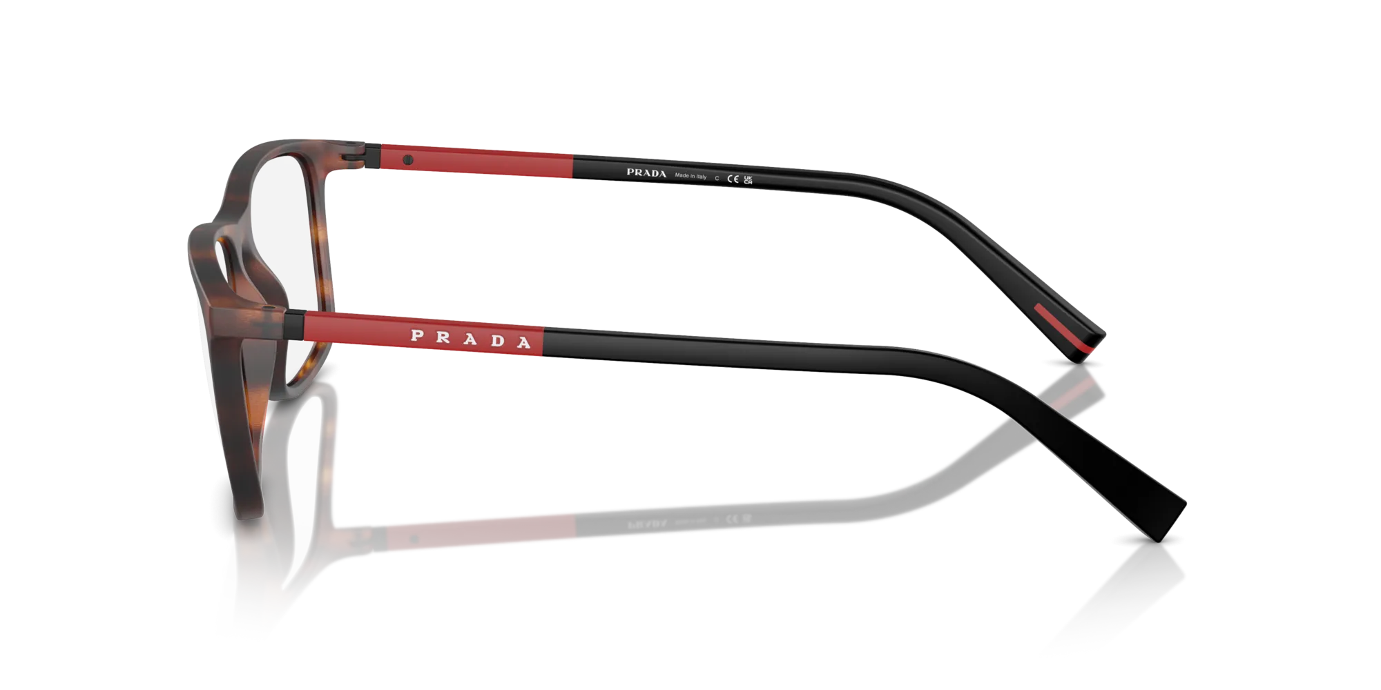 Prada Linea Rossa PS 03QV 17X1O1 Montature da vista Iniettato Tartaruga Squadrata Normale - immagine 4