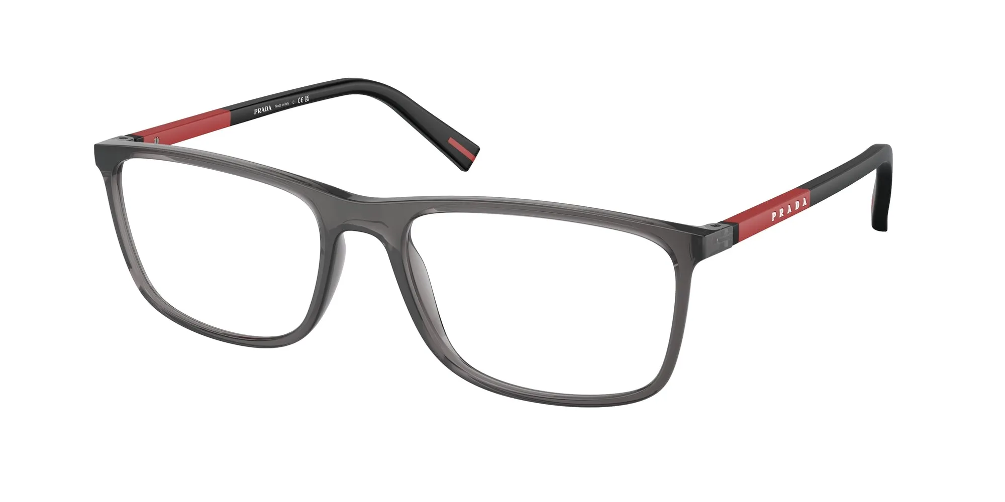 Prada Linea Rossa PS 03QV 01D1O1 Montature da vista Iniettato Grigio Squadrata Normale - immagine 1