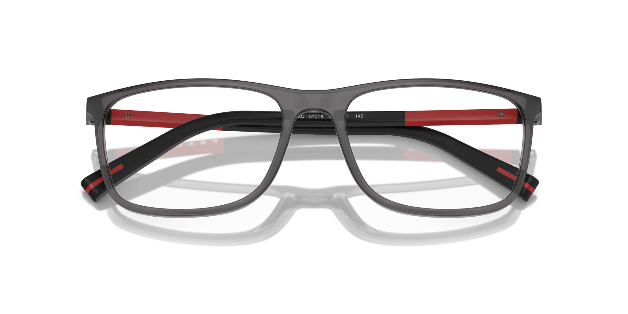 Prada Linea Rossa PS 03QV 01D1O1 Montature da vista Iniettato Grigio Squadrata Normale - immagine 2