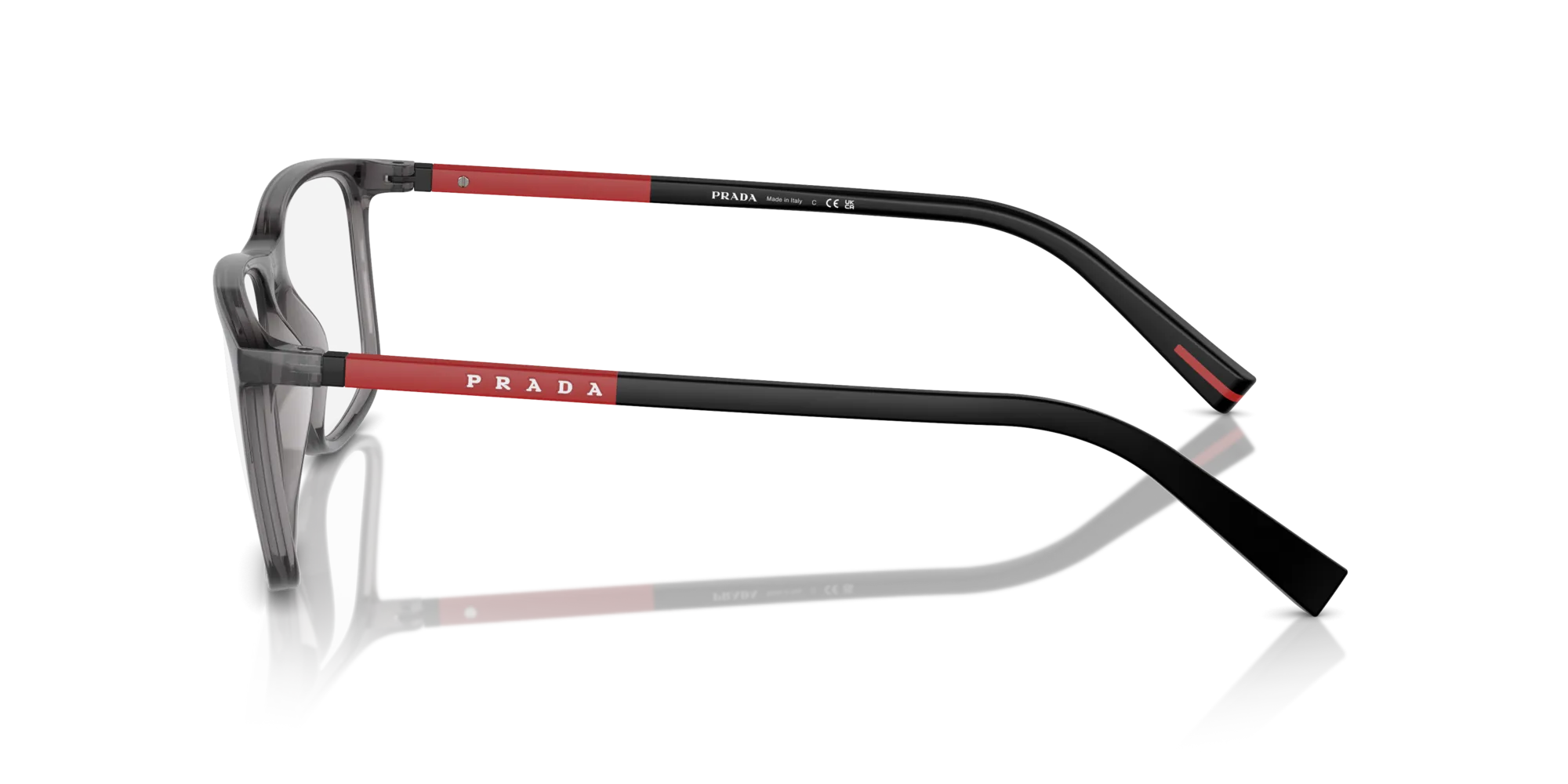 Prada Linea Rossa PS 03QV 01D1O1 Montature da vista Iniettato Grigio Squadrata Normale - immagine 4