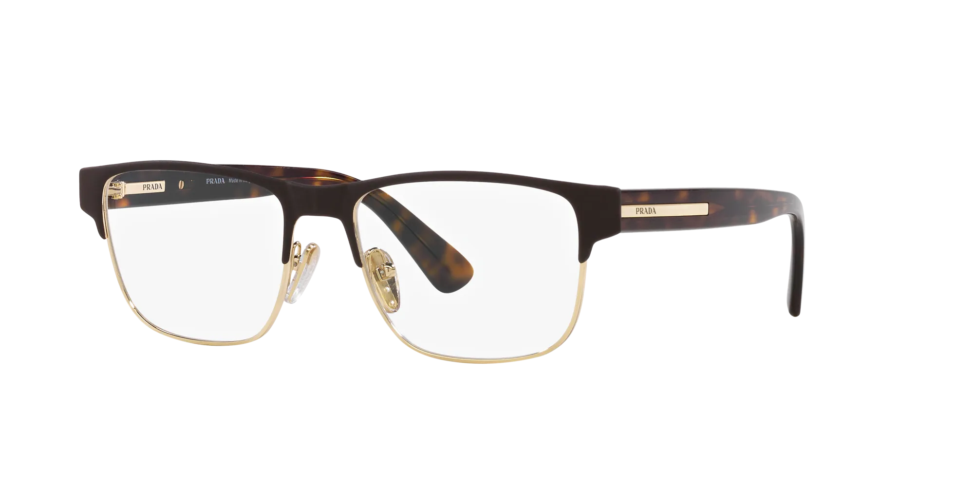Prada PR 57ZV 01U1O1 Montature da vista Metallo Marrone Pillow Normale - immagine 3