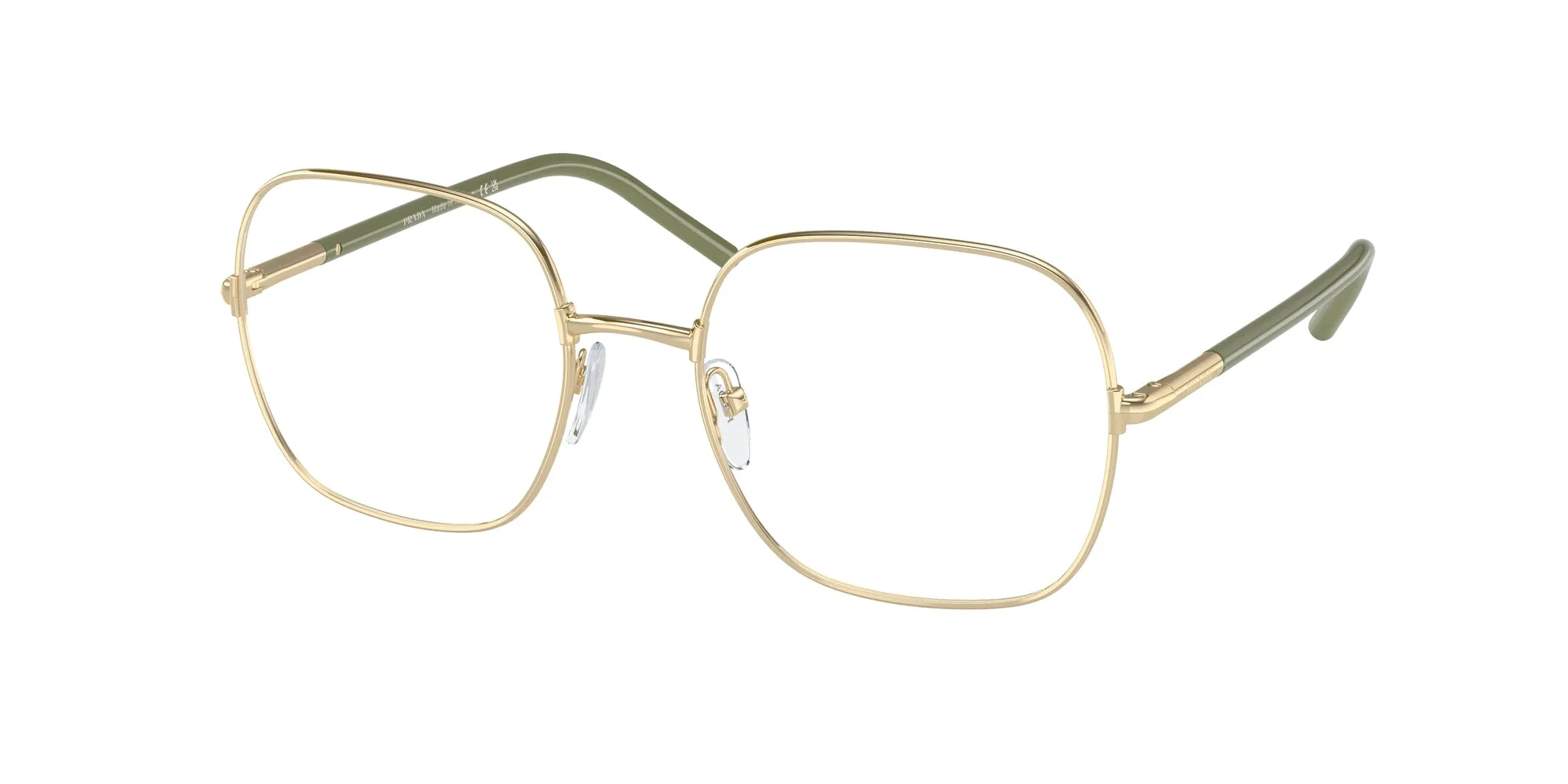 Prada PR 56WV ZVN1O1 Montature da vista Metallo Oro Trasparente Squadrata Normale - immagine 1