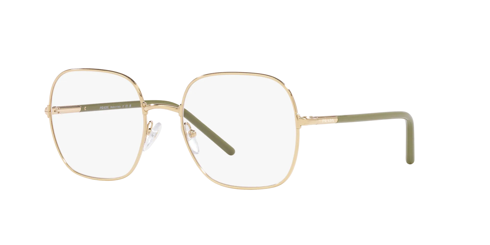 Prada PR 56WV ZVN1O1 Montature da vista Metallo Oro Trasparente Squadrata Normale - immagine 3