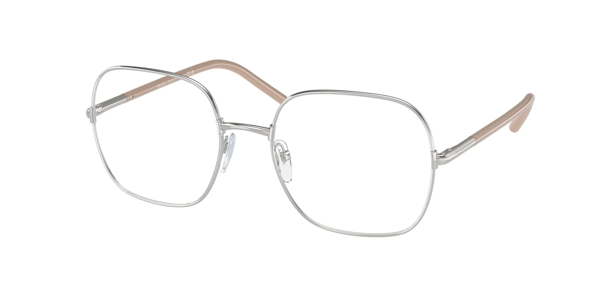 Prada PR 56WV 1BC1O1 Montature da vista Metallo Argento Trasparente Squadrata Normale - immagine 1