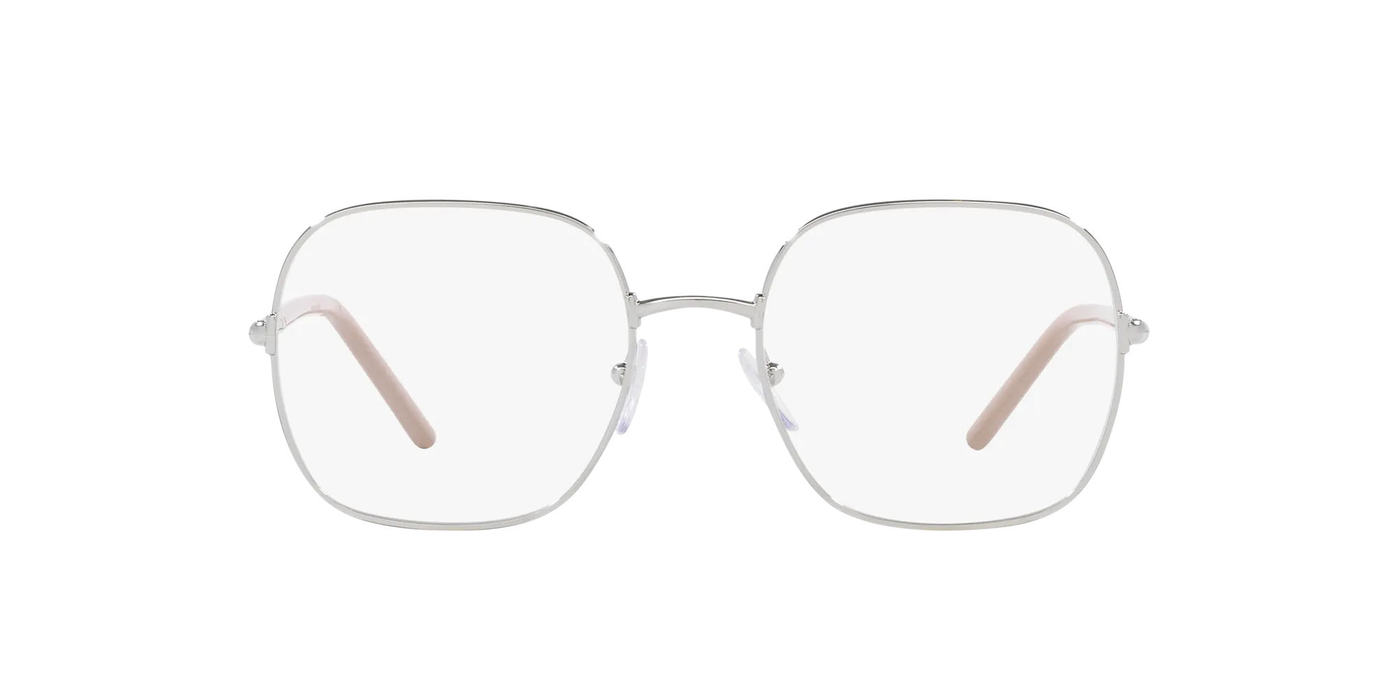 Prada PR 56WV 1BC1O1 Montature da vista Metallo Argento Trasparente Squadrata Normale - immagine 2