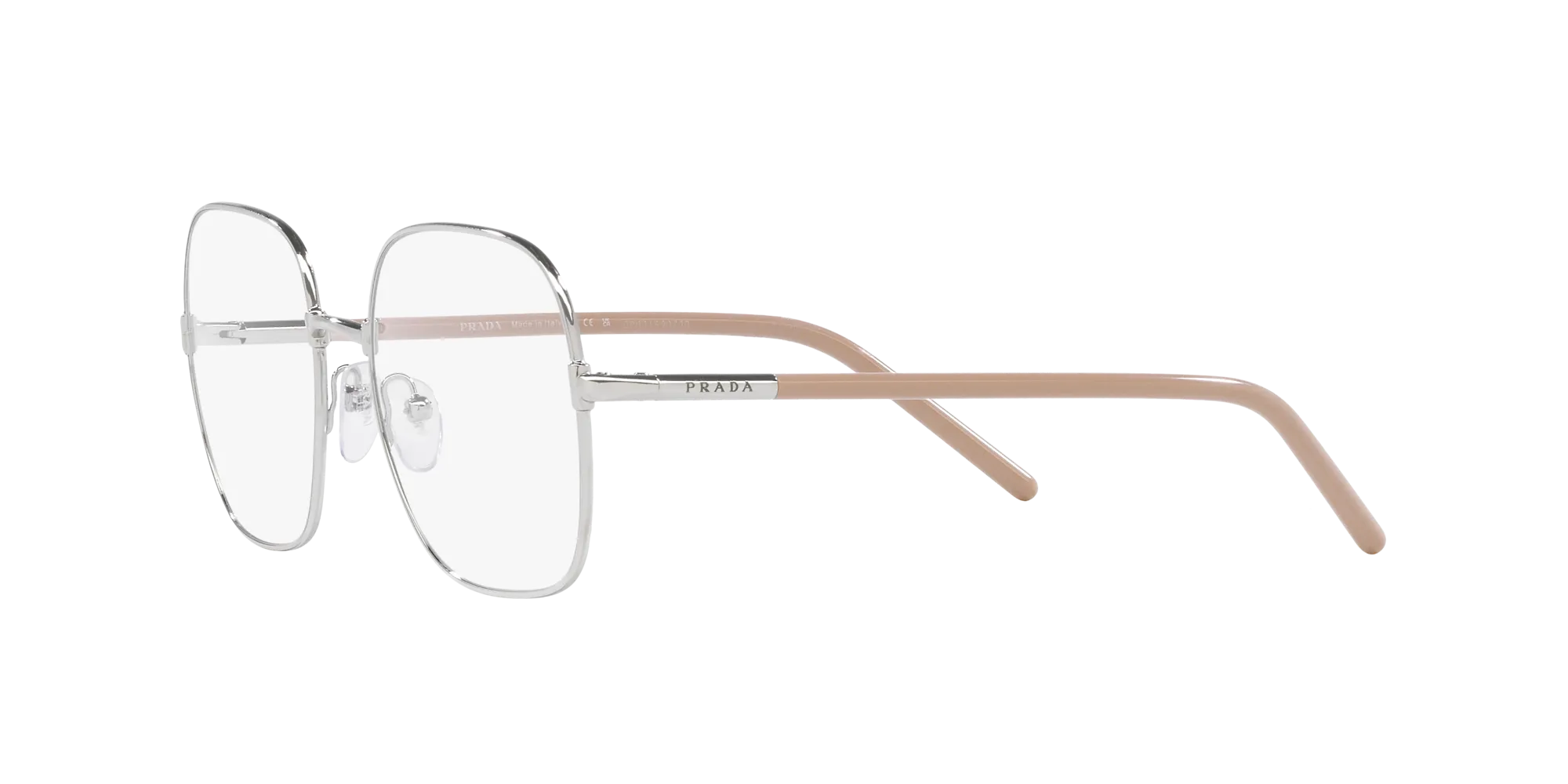 Prada PR 56WV 1BC1O1 Montature da vista Metallo Argento Trasparente Squadrata Normale - immagine 4