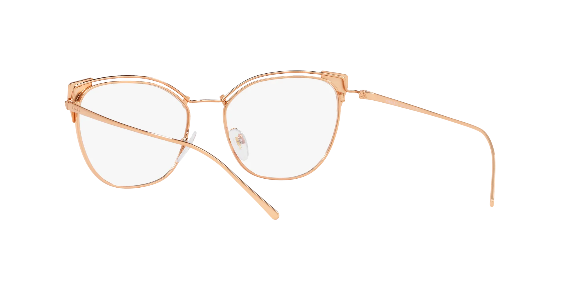 Prada PR 62UV CONCEPTUAL YEP1O1 Montature da vista Metallo Rosa Trasparente Cat Eye Normale - immagine 4