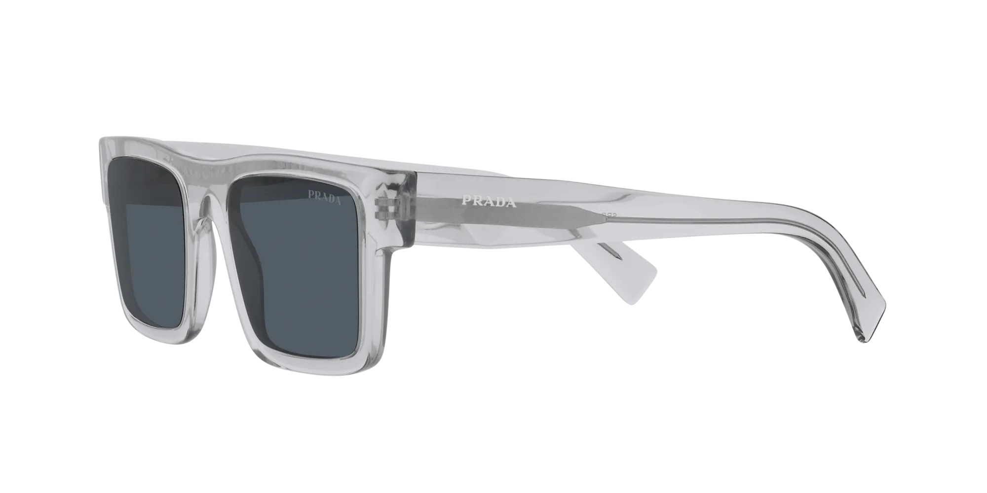 Prada PR 19WS U4309T Occhiali da sole Acetato Grigio Grigio Squadrata Normale - immagine 4