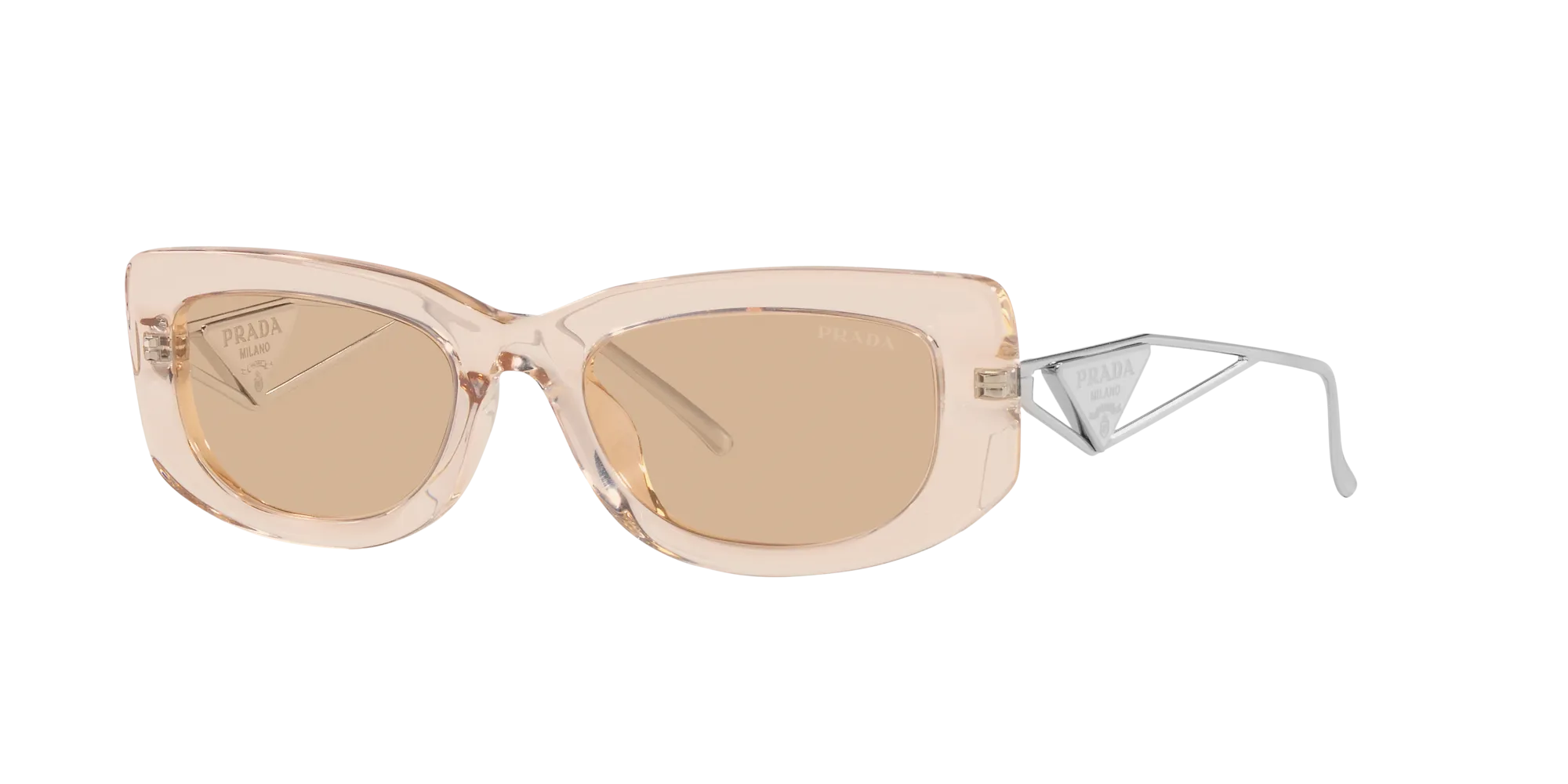 Prada PR 14YS 19M4I2 Occhiali da sole Acetato Marrone Marrone Squadrata Normale - immagine 3