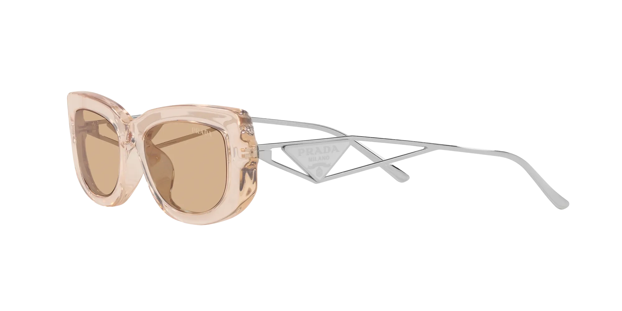 Prada PR 14YS 19M4I2 Occhiali da sole Acetato Marrone Marrone Squadrata Normale - immagine 4