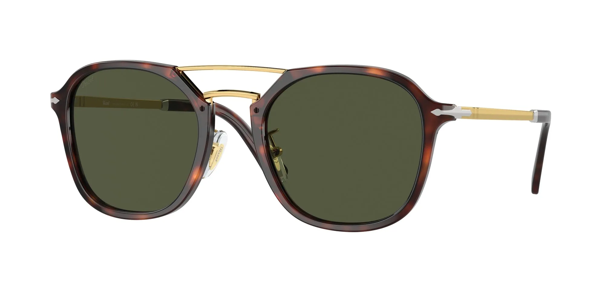 Persol PO3352S 24/31 Occhiali da sole Acetato Tartaruga Verde Squadrata Normale - immagine 1
