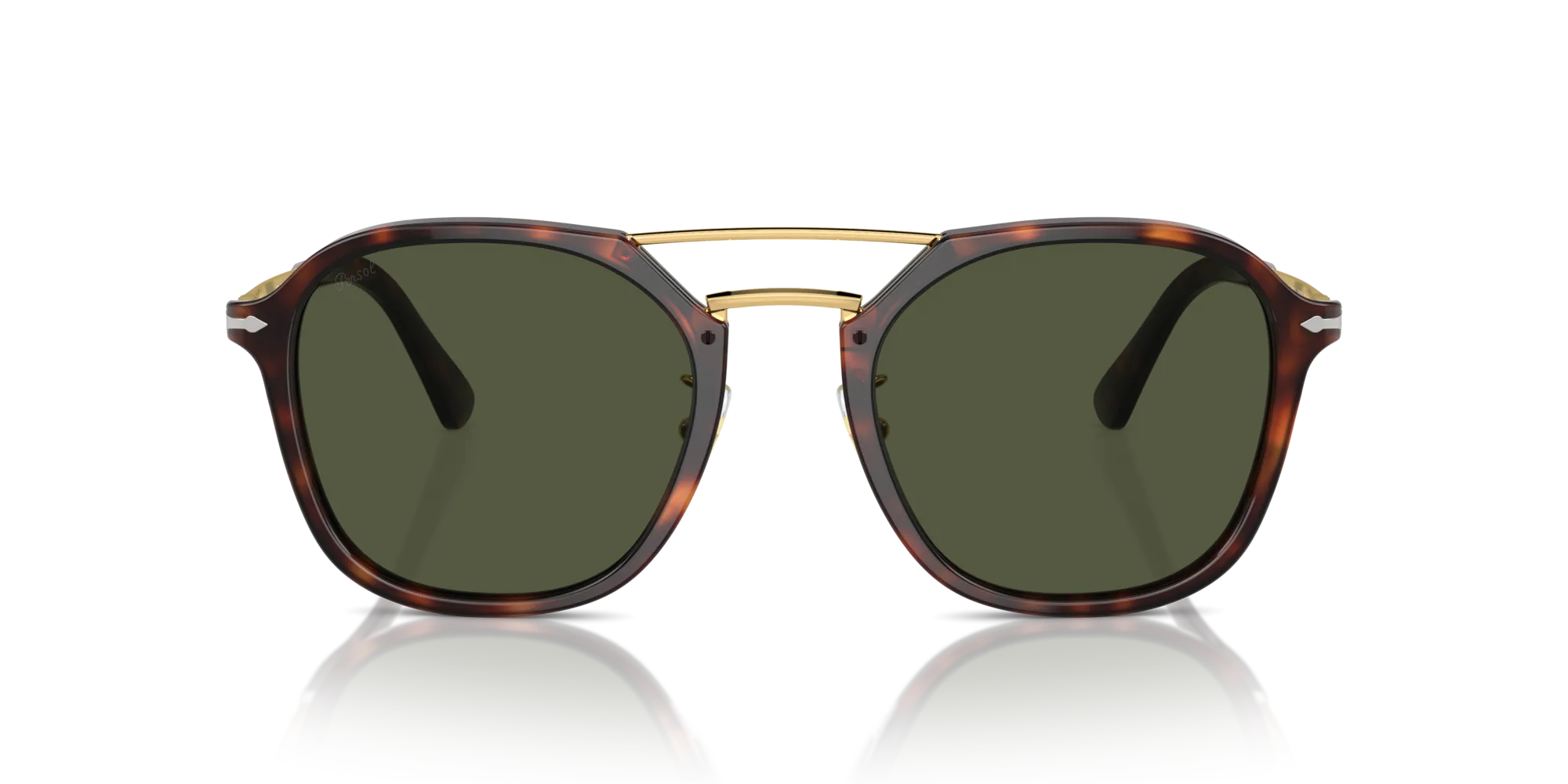 Persol PO3352S 24/31 Occhiali da sole Acetato Tartaruga Verde Squadrata Normale - immagine 3