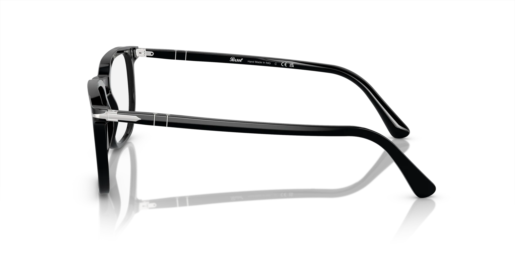 Persol PO3339V 95 Montature da vista Acetato Nero Trasparente Squadrata Normale - immagine 4