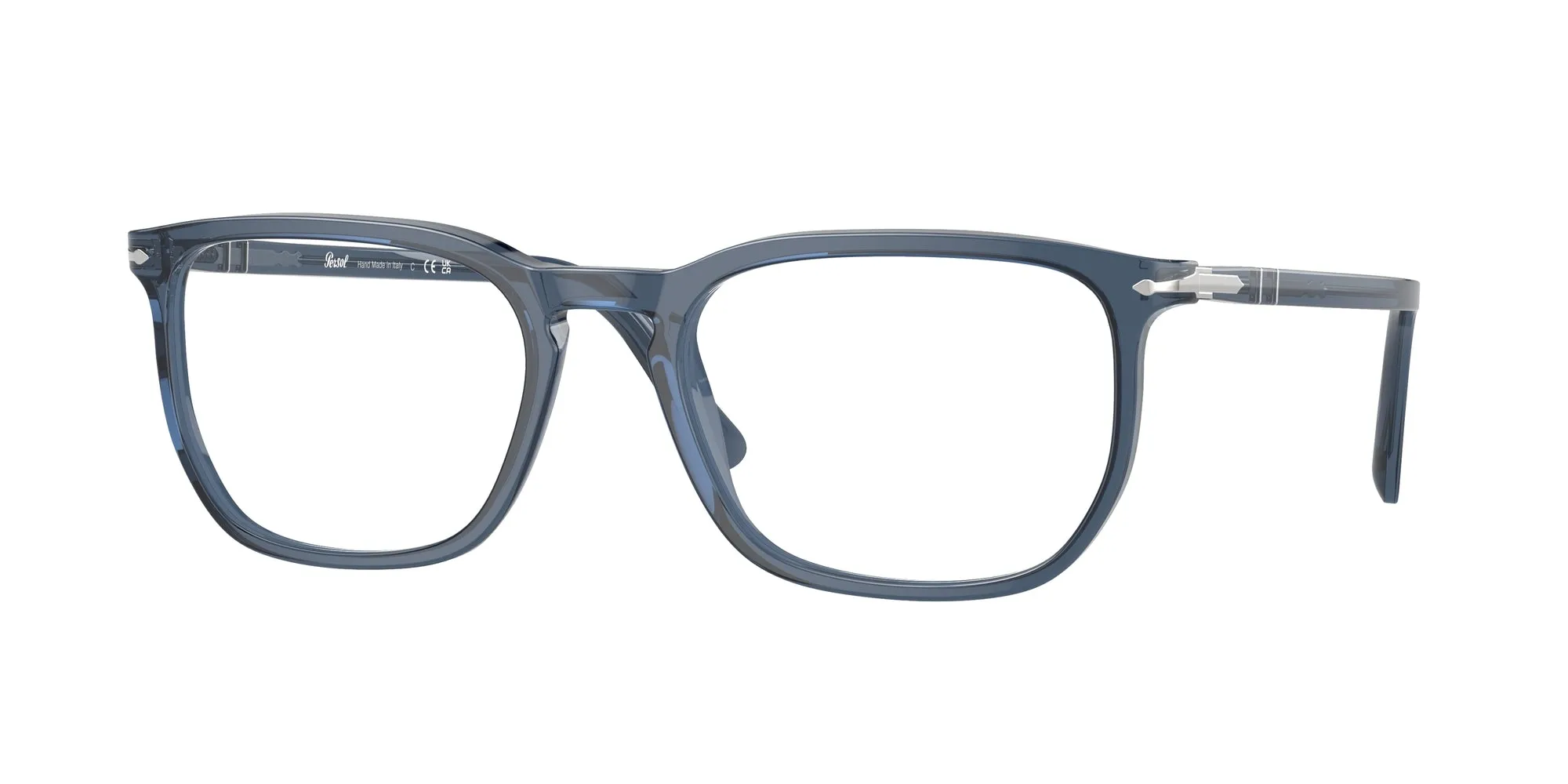 Persol PO3339V 1197 Montature da vista Acetato Blu Trasparente Squadrata Normale - immagine 1