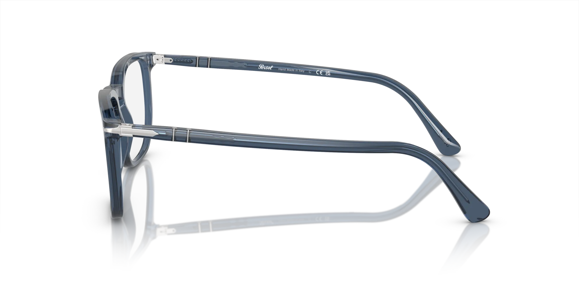 Persol PO3339V 1197 Montature da vista Acetato Blu Trasparente Squadrata Normale - immagine 4