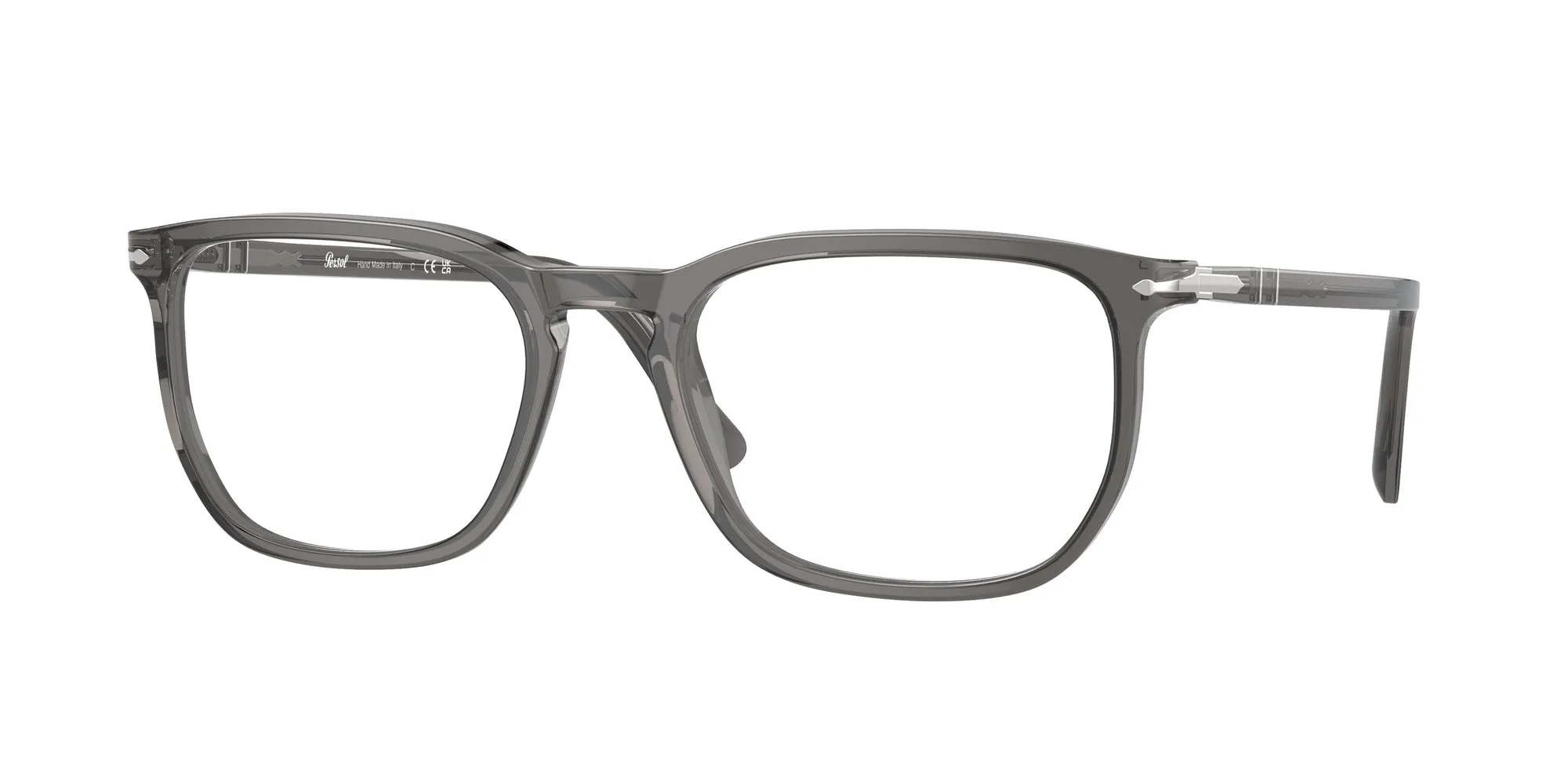 Persol PO3339V 1196 Montature da vista Acetato Grigio Trasparente Squadrata Normale - immagine 1