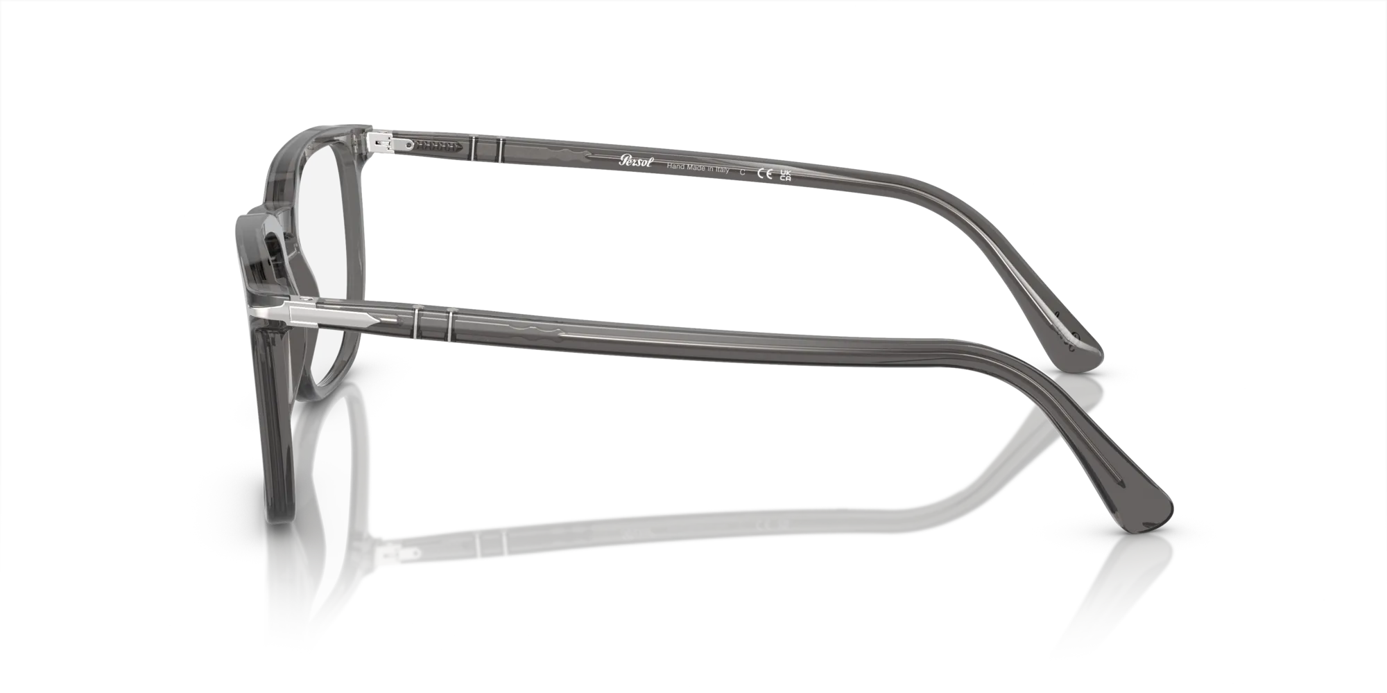 Persol PO3339V 1196 Montature da vista Acetato Grigio Trasparente Squadrata Normale - immagine 4
