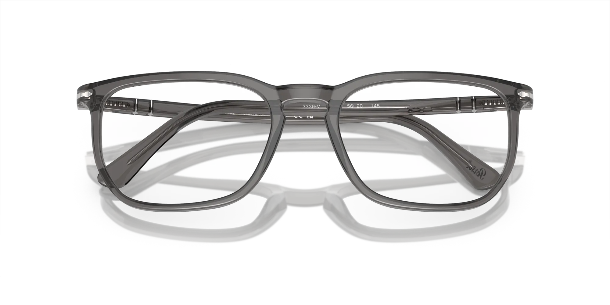 Persol PO3339V 1196 Montature da vista Acetato Grigio Trasparente Squadrata Normale - immagine 2
