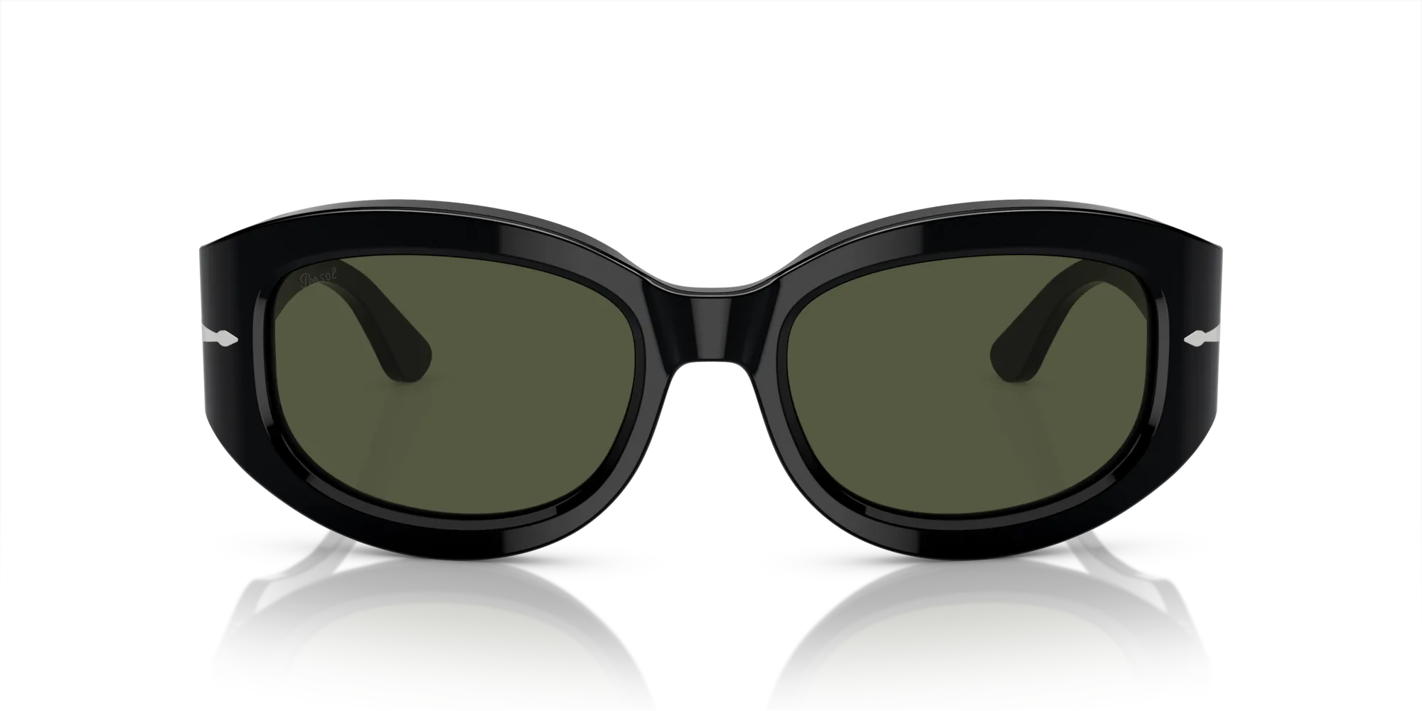 Persol PO3335S 95/31 Occhiali da sole Acetato Nero Verde Pillow Normale - immagine 3