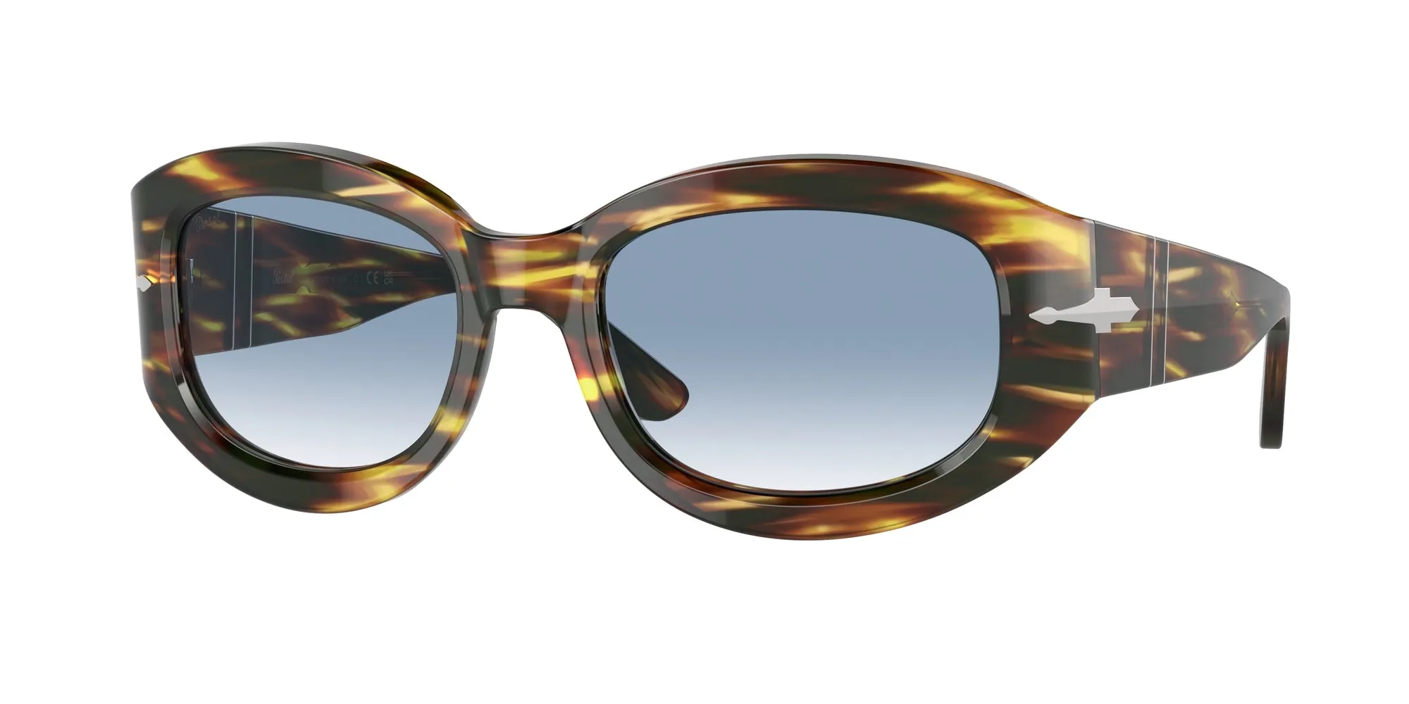 Persol PO3335S 938/3F Occhiali da sole Acetato Tartaruga Blu Pillow Normale Sfumato - immagine 1