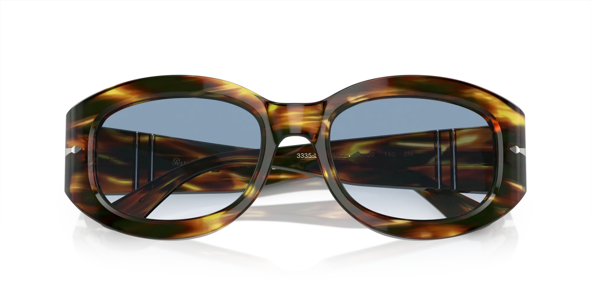 Persol PO3335S 938/3F Occhiali da sole Acetato Tartaruga Blu Pillow Normale Sfumato - immagine 2