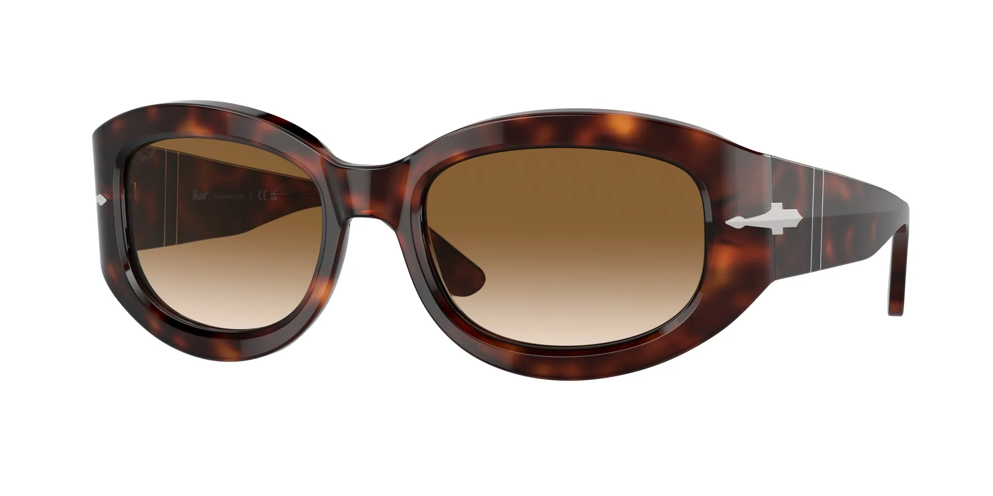 Persol PO3335S 24/51 Occhiali da sole Acetato Tartaruga Marrone Pillow Normale Sfumato - immagine 1