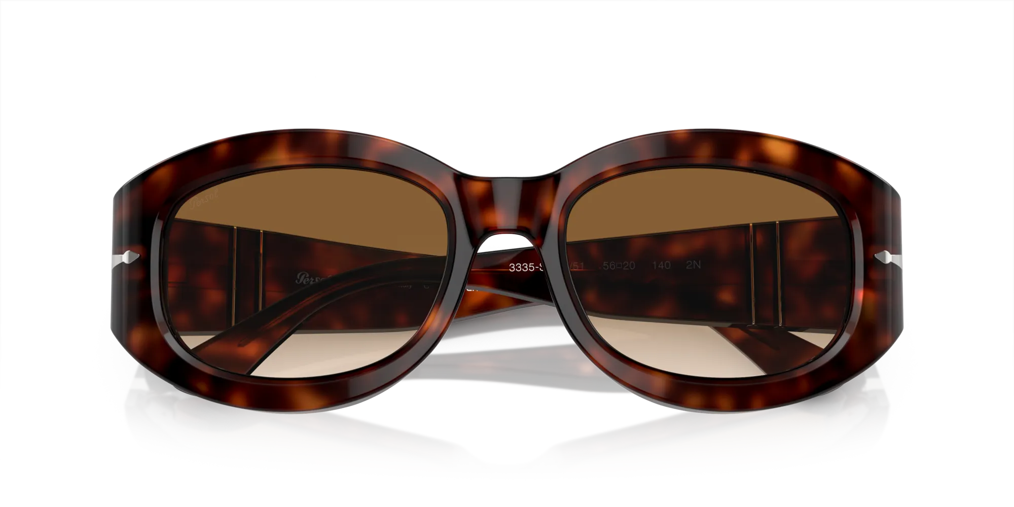 Persol PO3335S 24/51 Occhiali da sole Acetato Tartaruga Marrone Pillow Normale Sfumato - immagine 2