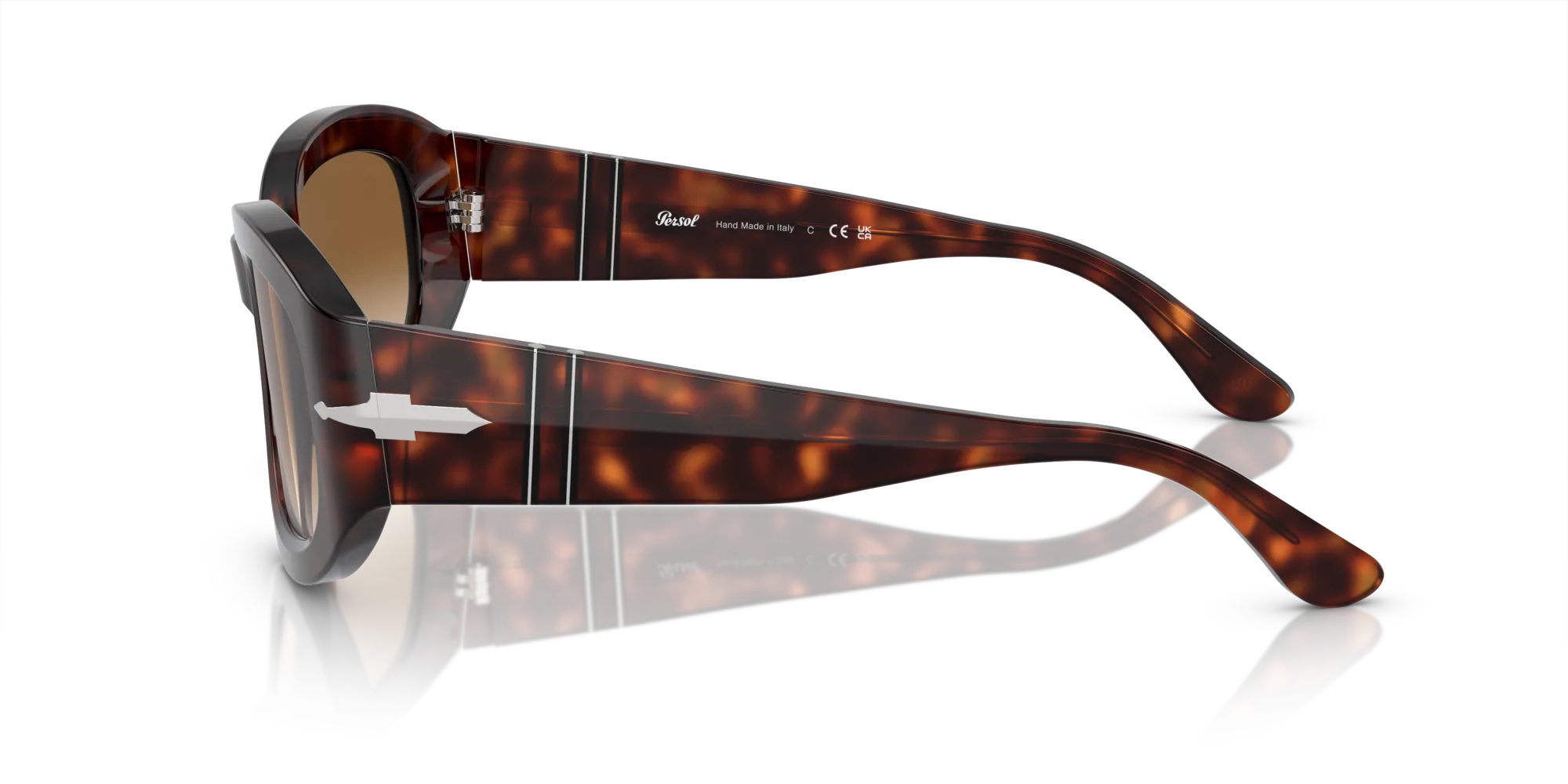 Persol PO3335S 24/51 Occhiali da sole Acetato Tartaruga Marrone Pillow Normale Sfumato - immagine 4