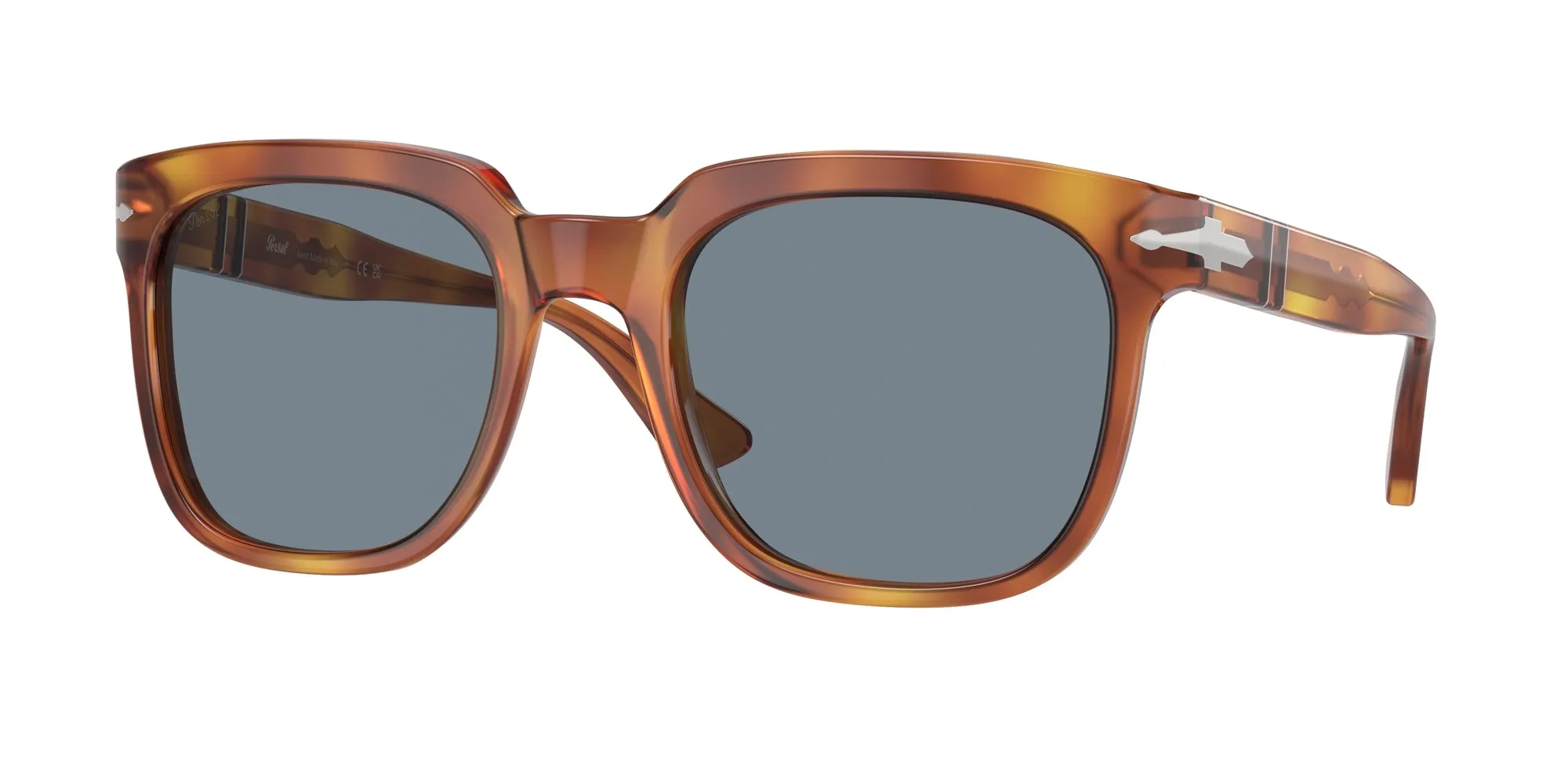 Persol PO3323S 96/56 Occhiali da sole Acetato Marrone Blu Squadrata Normale - immagine 1