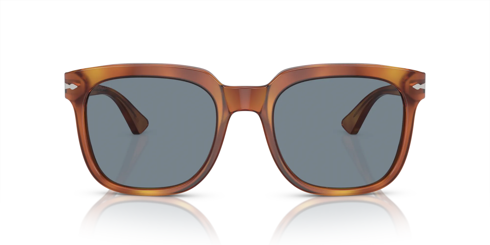 Persol PO3323S 96/56 Occhiali da sole Acetato Marrone Blu Squadrata Normale - immagine 3