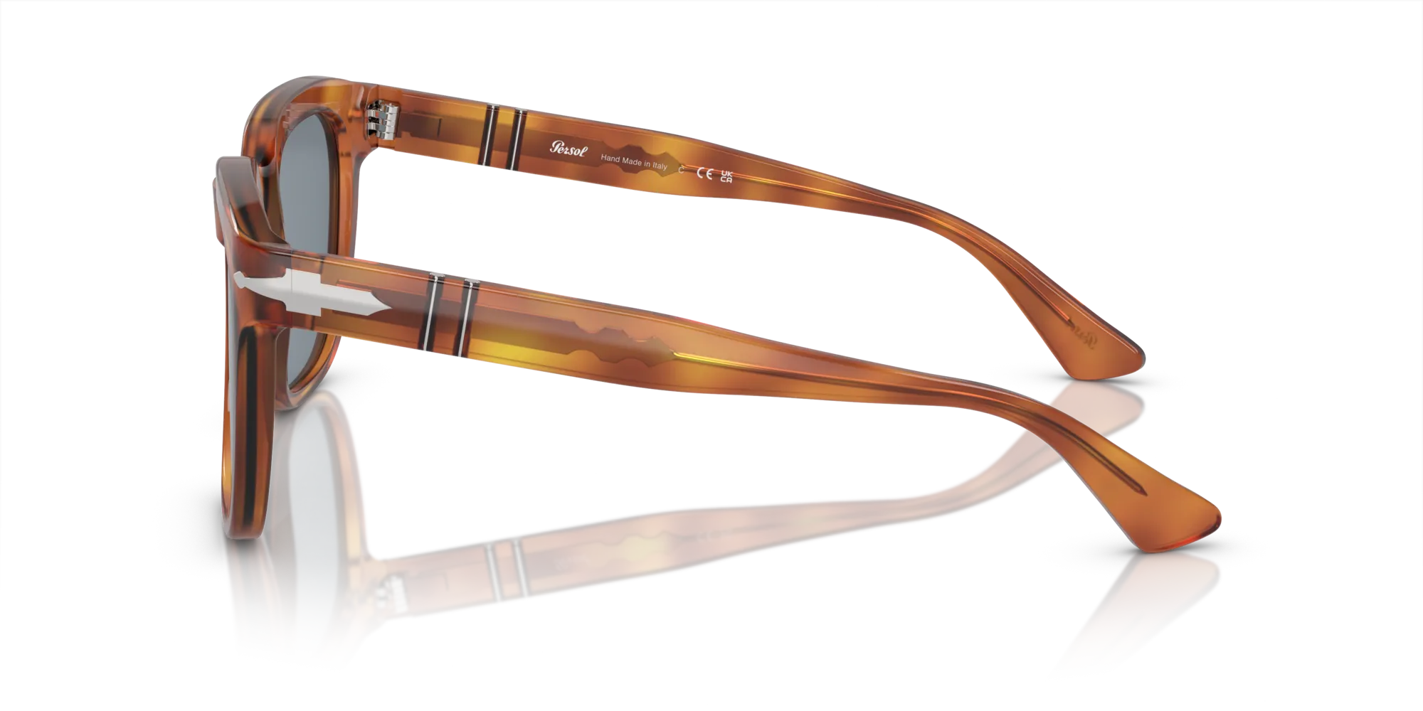 Persol PO3323S 96/56 Occhiali da sole Acetato Marrone Blu Squadrata Normale - immagine 4
